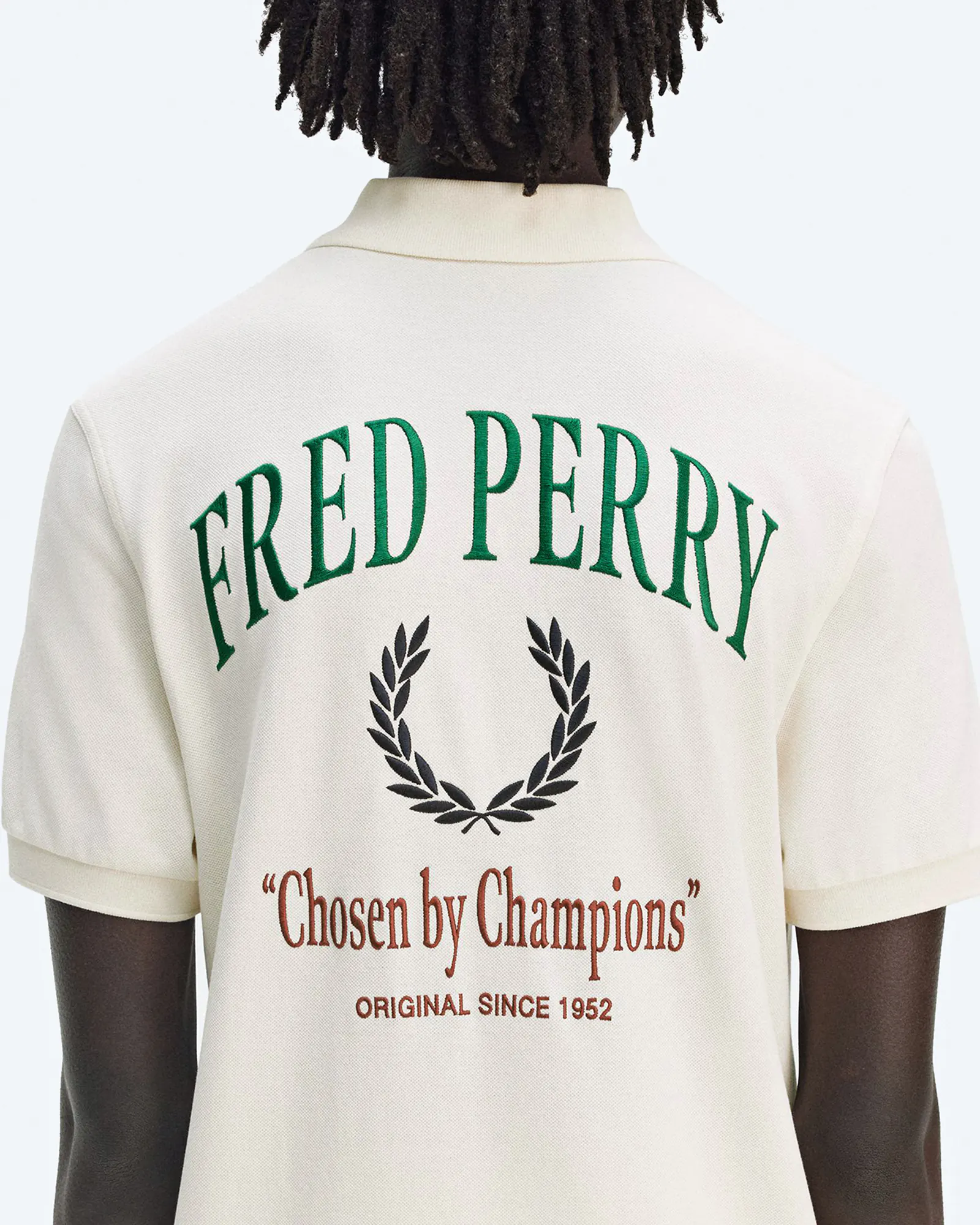 Fred Perry Clubhouse Embroidered Polo Shirt Ecru Fred Perry Clubhouse Embroidered Polo Shirt Ecru