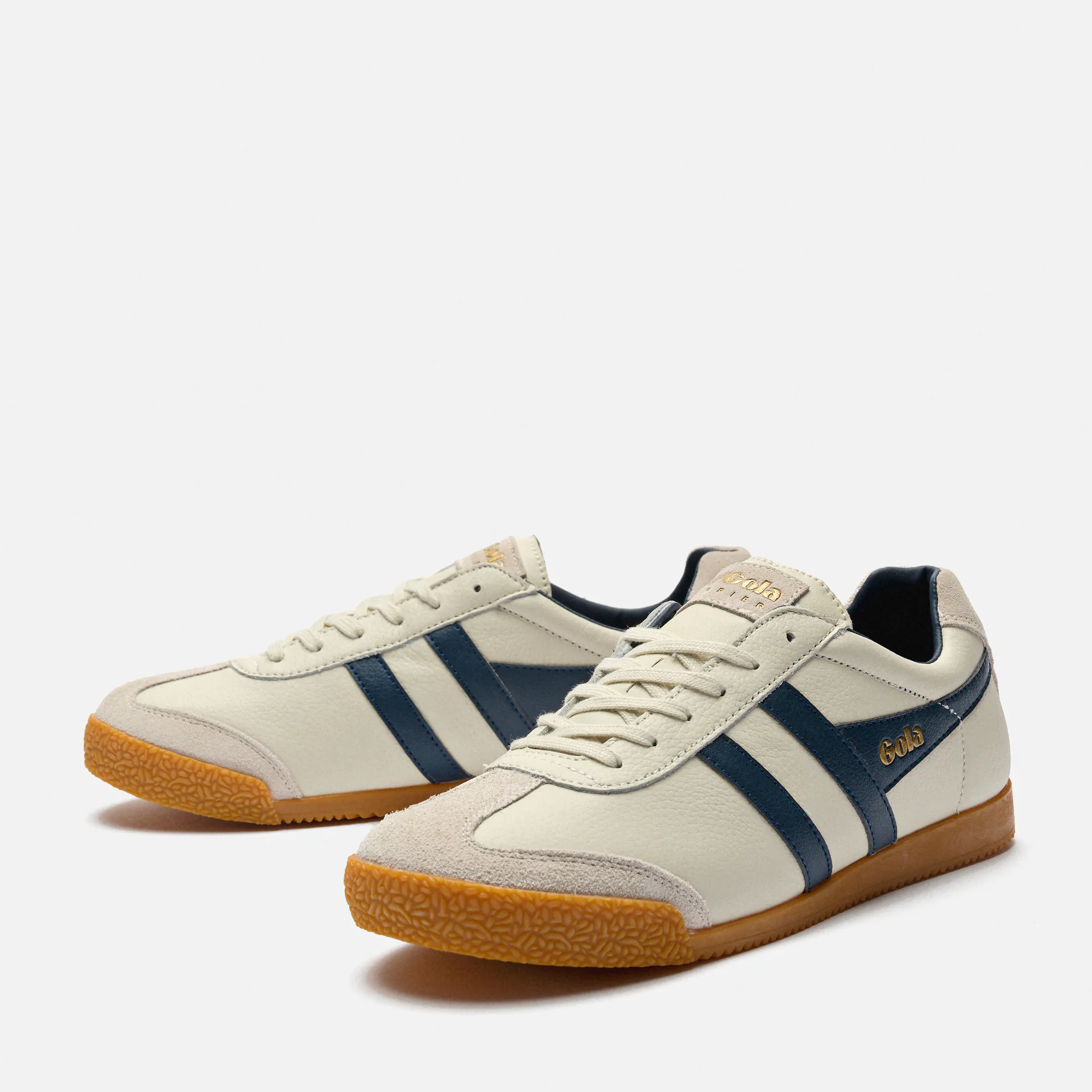 Gola Harrier Leather Sneaker Off White/Navy/Navy