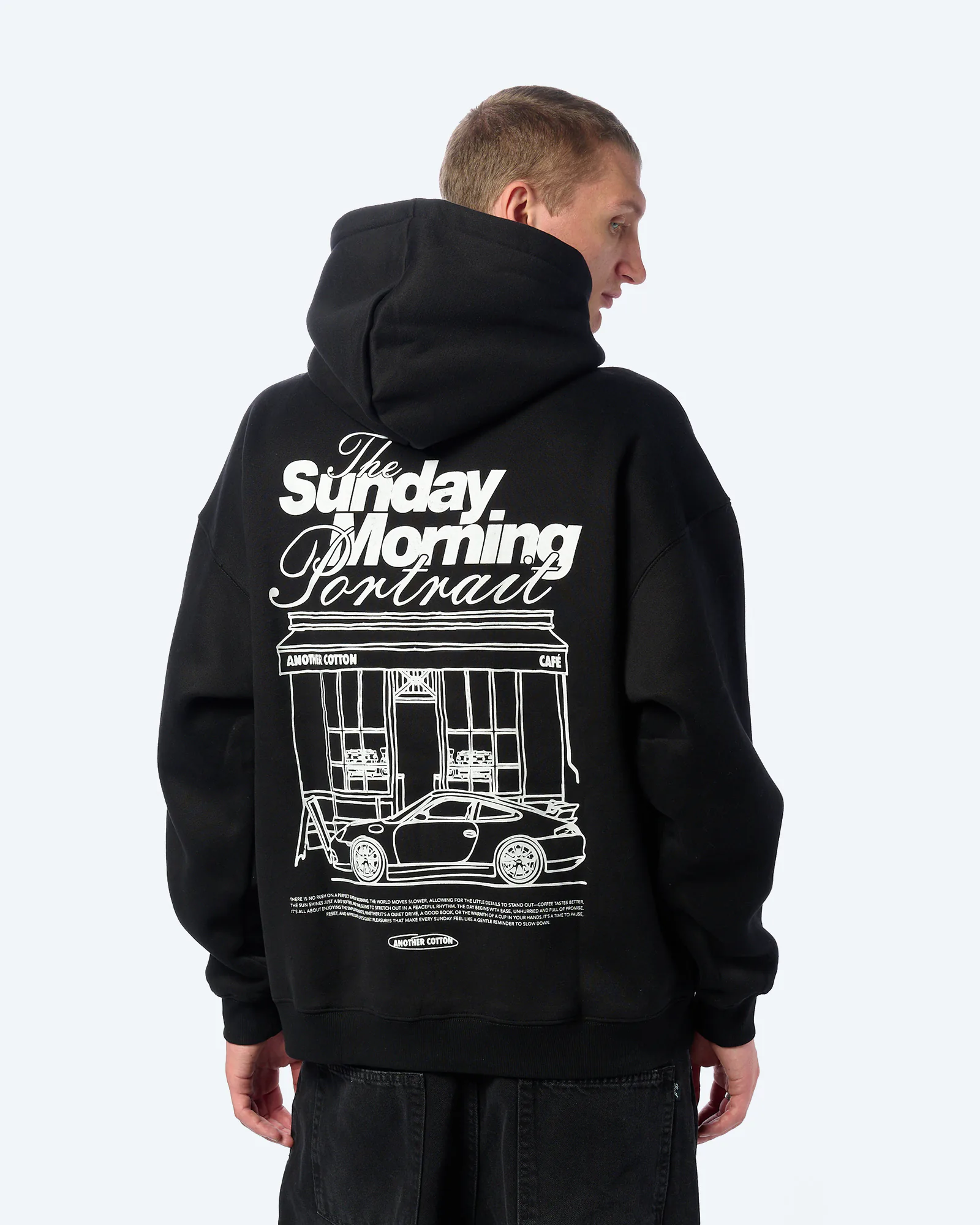 Another Cotton Sunday Morning Hoodie Black Another Cotton Sunday Morning Hoodie Black