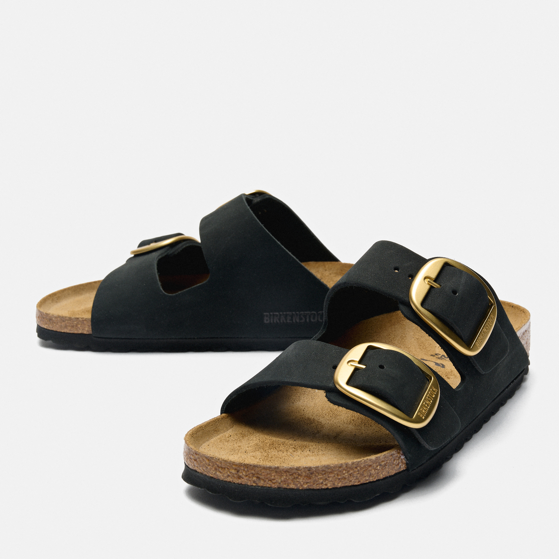 Birkenstock Arizona Big Buckle LENB Sandals Black/Gold