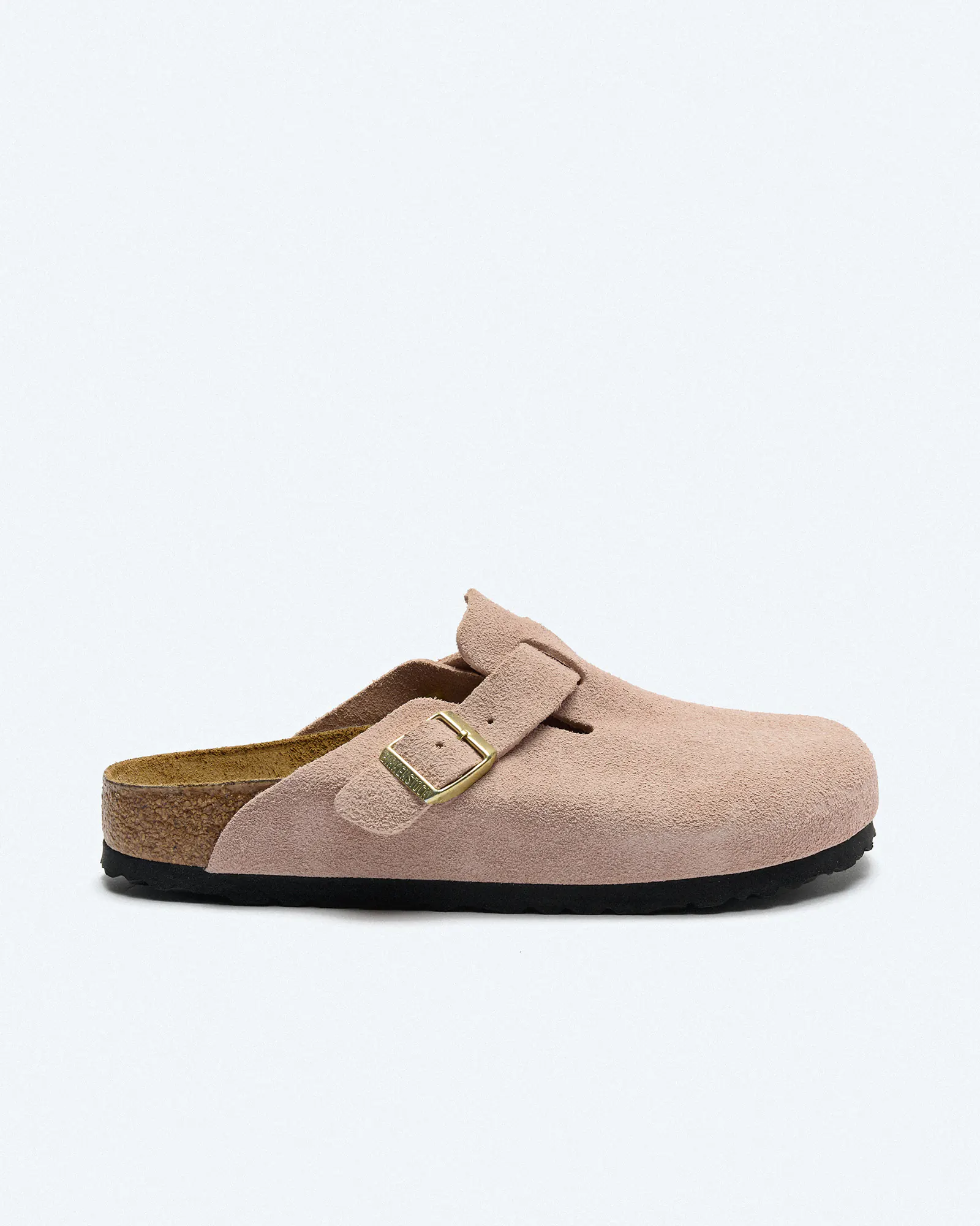 Birkenstock Boston Suede Leather (Narrow Fit) Sandals Light Rose Birkenstock Boston Suede Leather (Narrow Fit) Sandals Light Rose