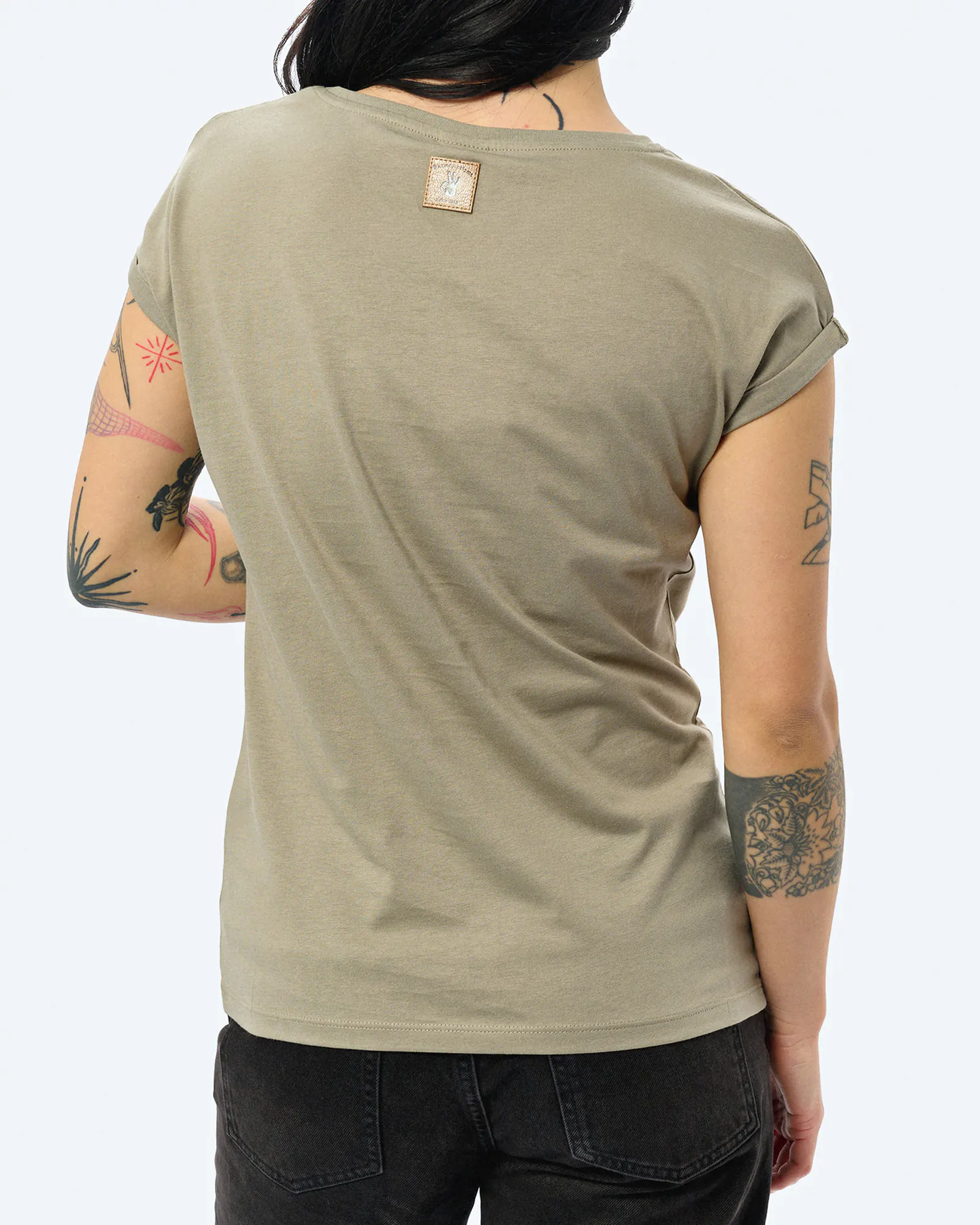 Kleinigkeit Görls Normalfit T-Shirt Problemlöserin Olive Kleinigkeit Görls Normalfit T-Shirt Problemlöserin Olive