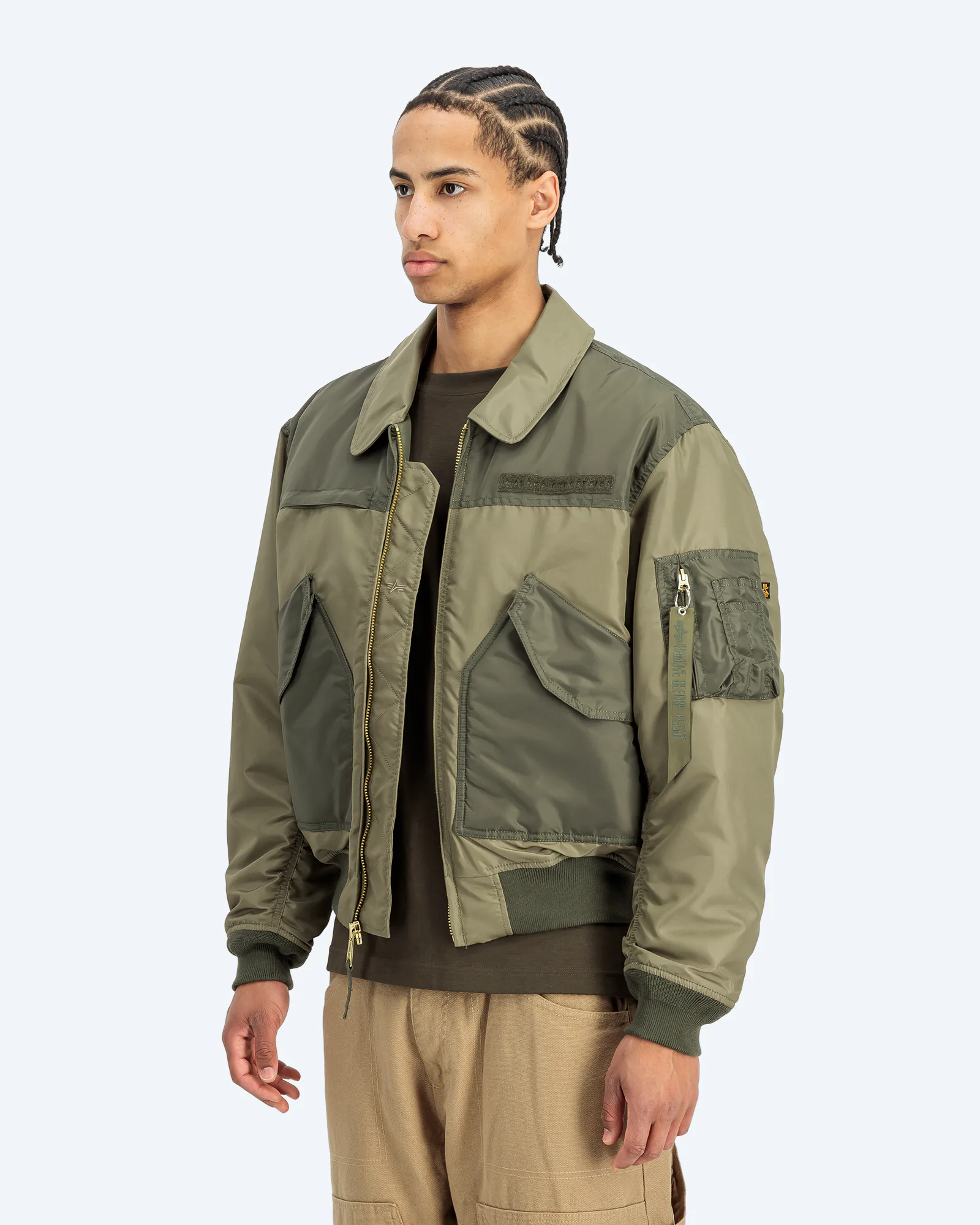 CWU-45/P Colorblock Bomber Jacket Olive