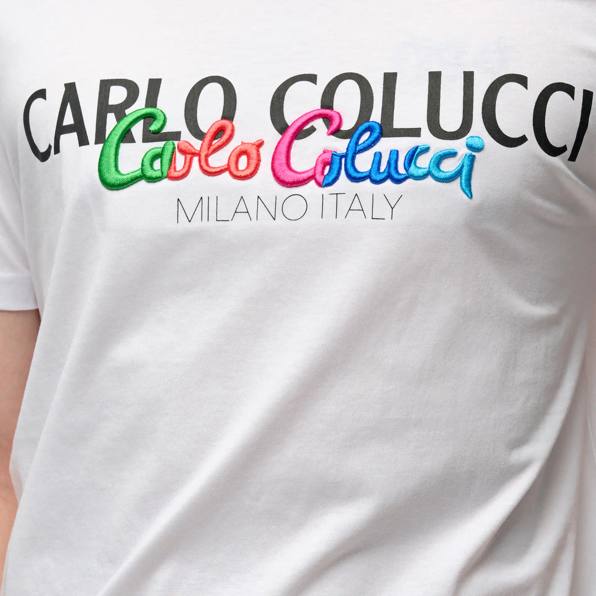 Carlo Colucci Rainbow T-Shirt White