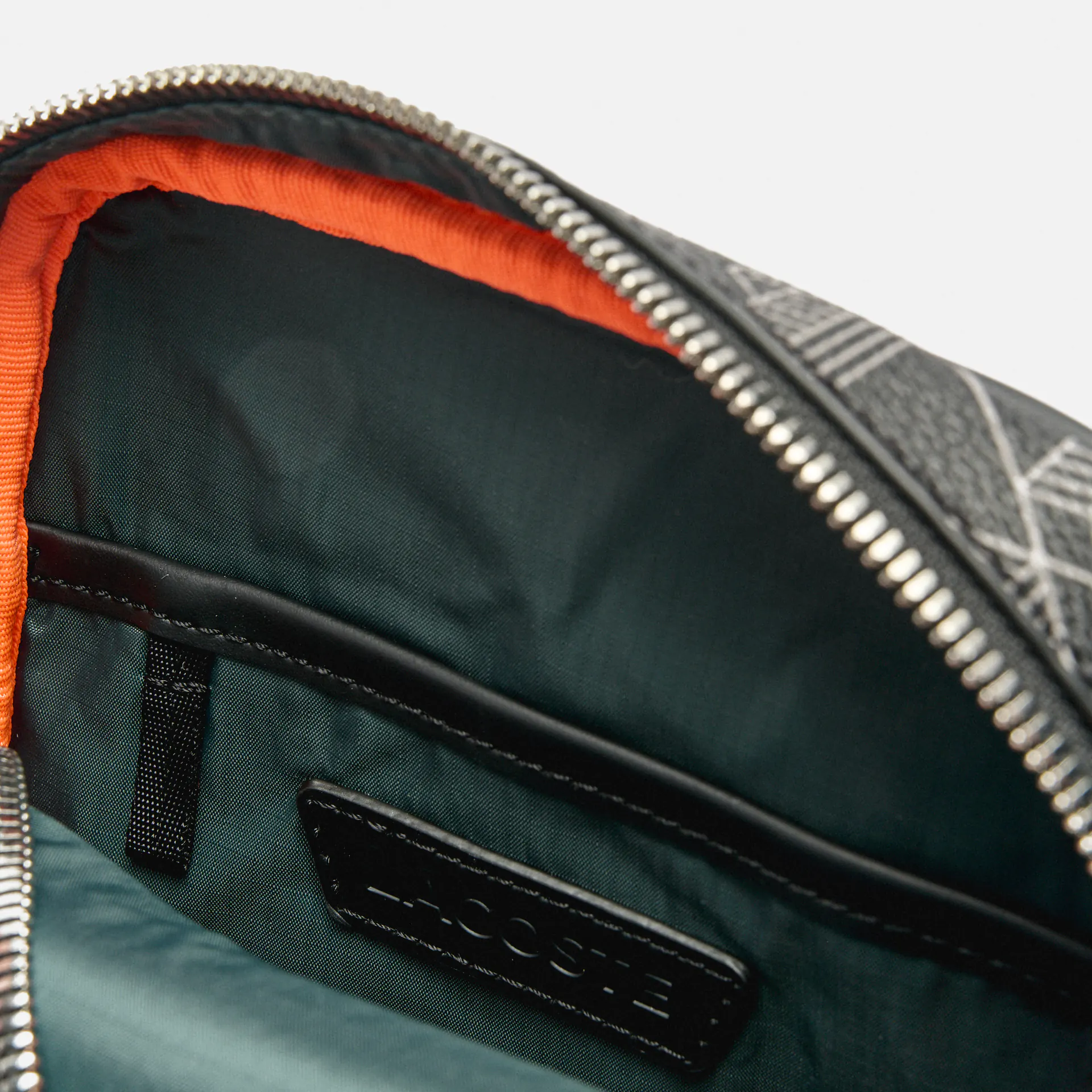 Lacoste The Blend Vertical Monogram Crossover Bag Black