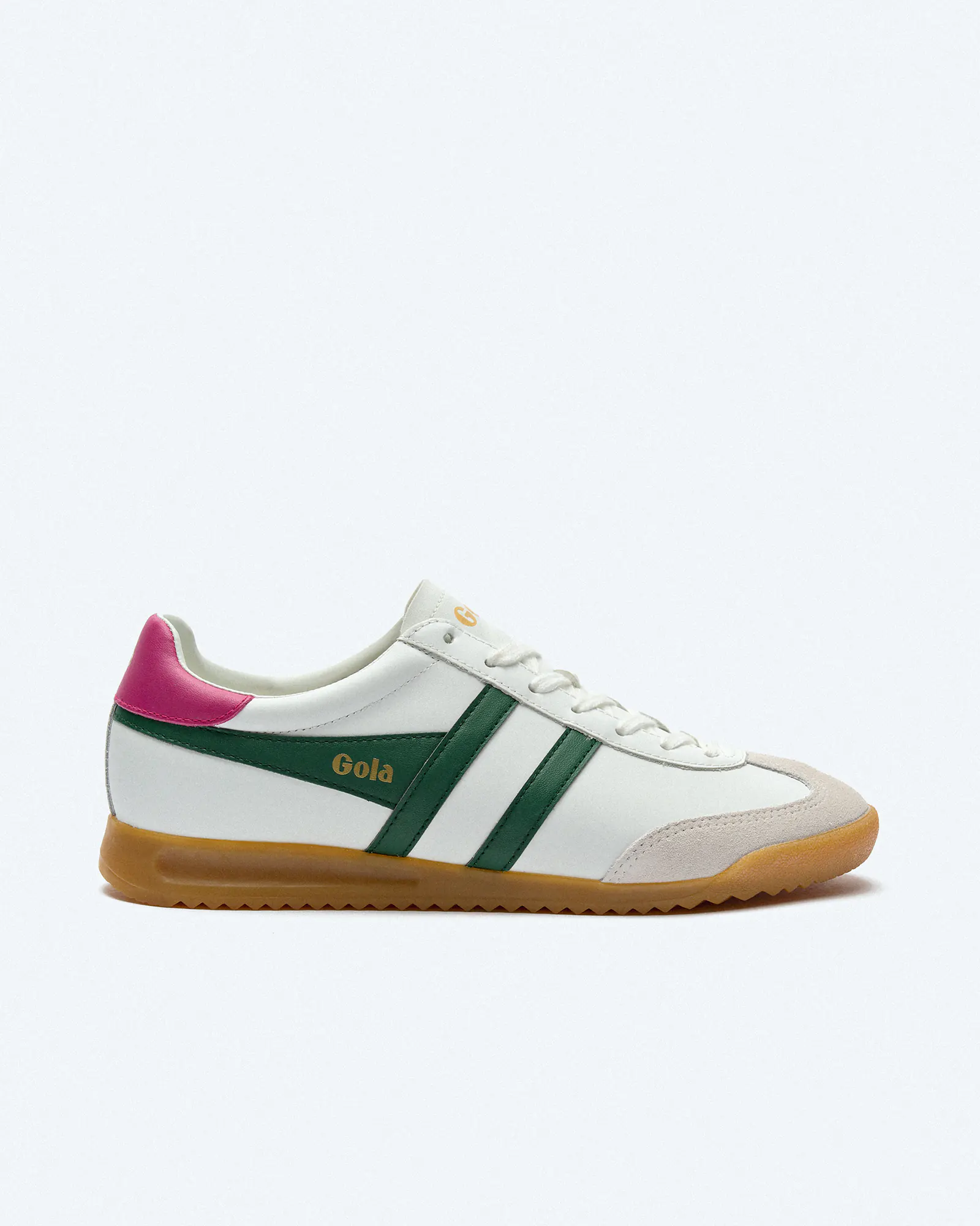 Gola Torpedo Leather Sneaker White/Evergreen/Fuchsia Gola Torpedo Leather Sneaker White/Evergreen/Fuchsia
