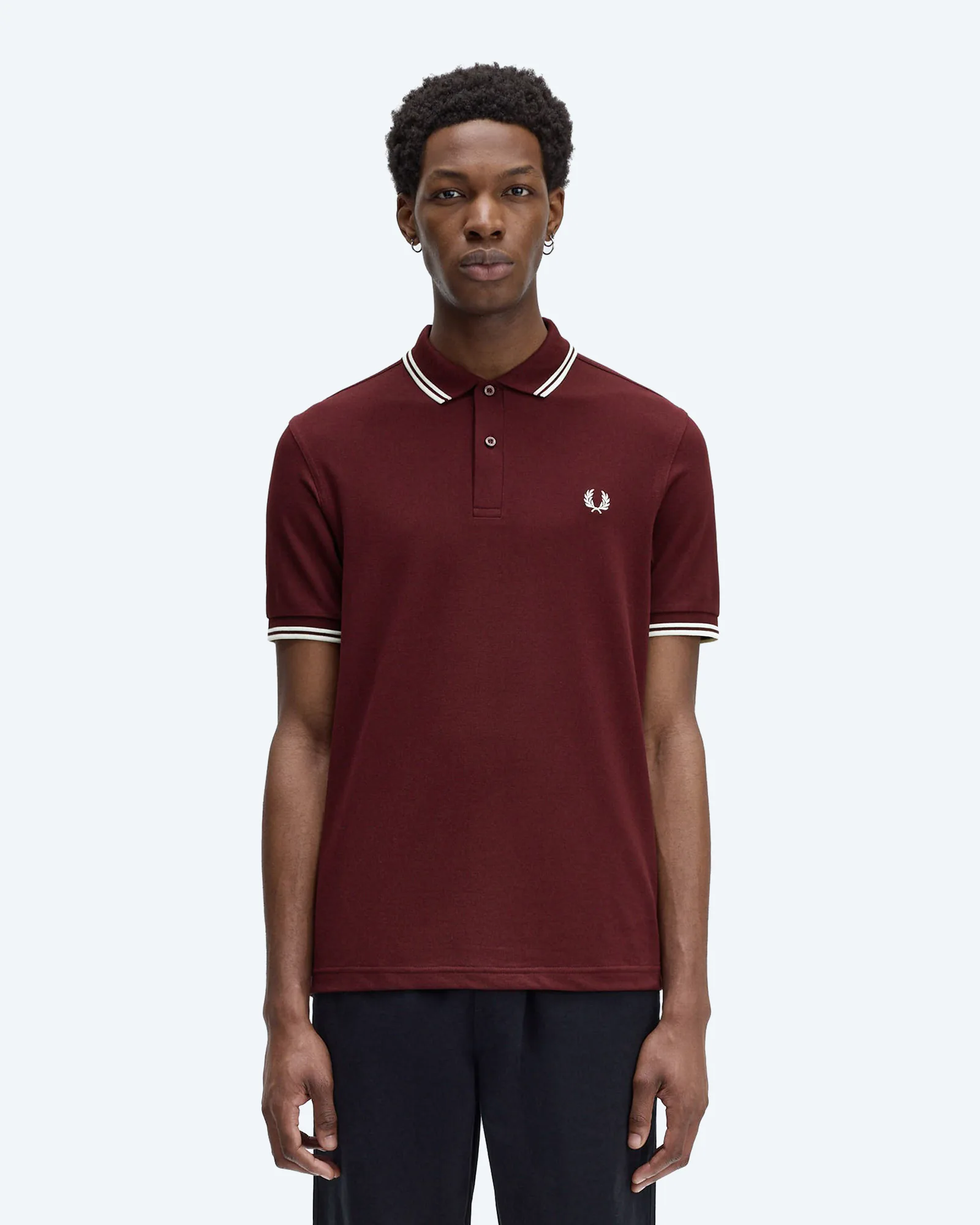 Fred Perry Twin Tipped Polo Shirt Oxblood