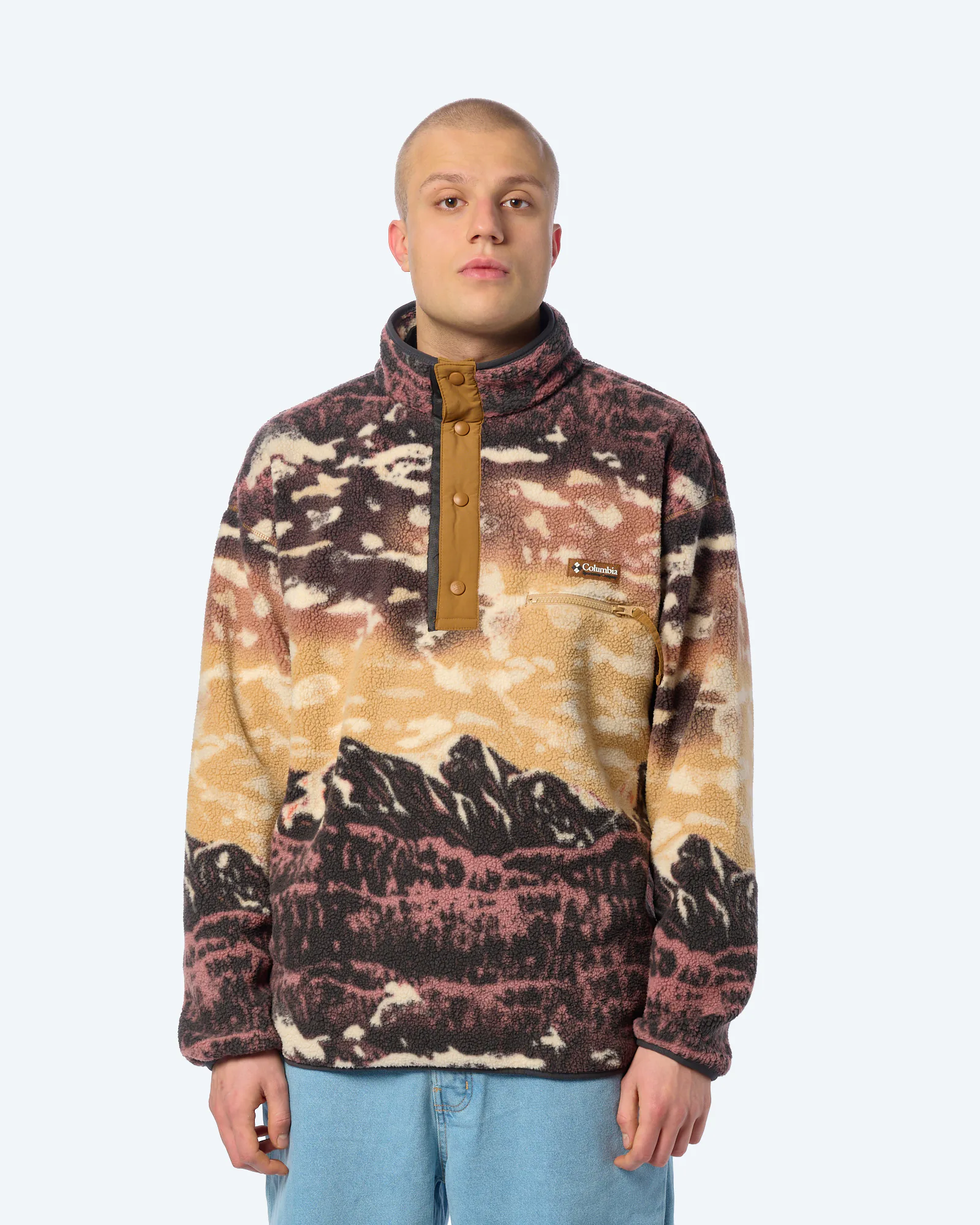 Columbia Helvetia™ II Printed Half Snap Fleece Camel Brown Sis