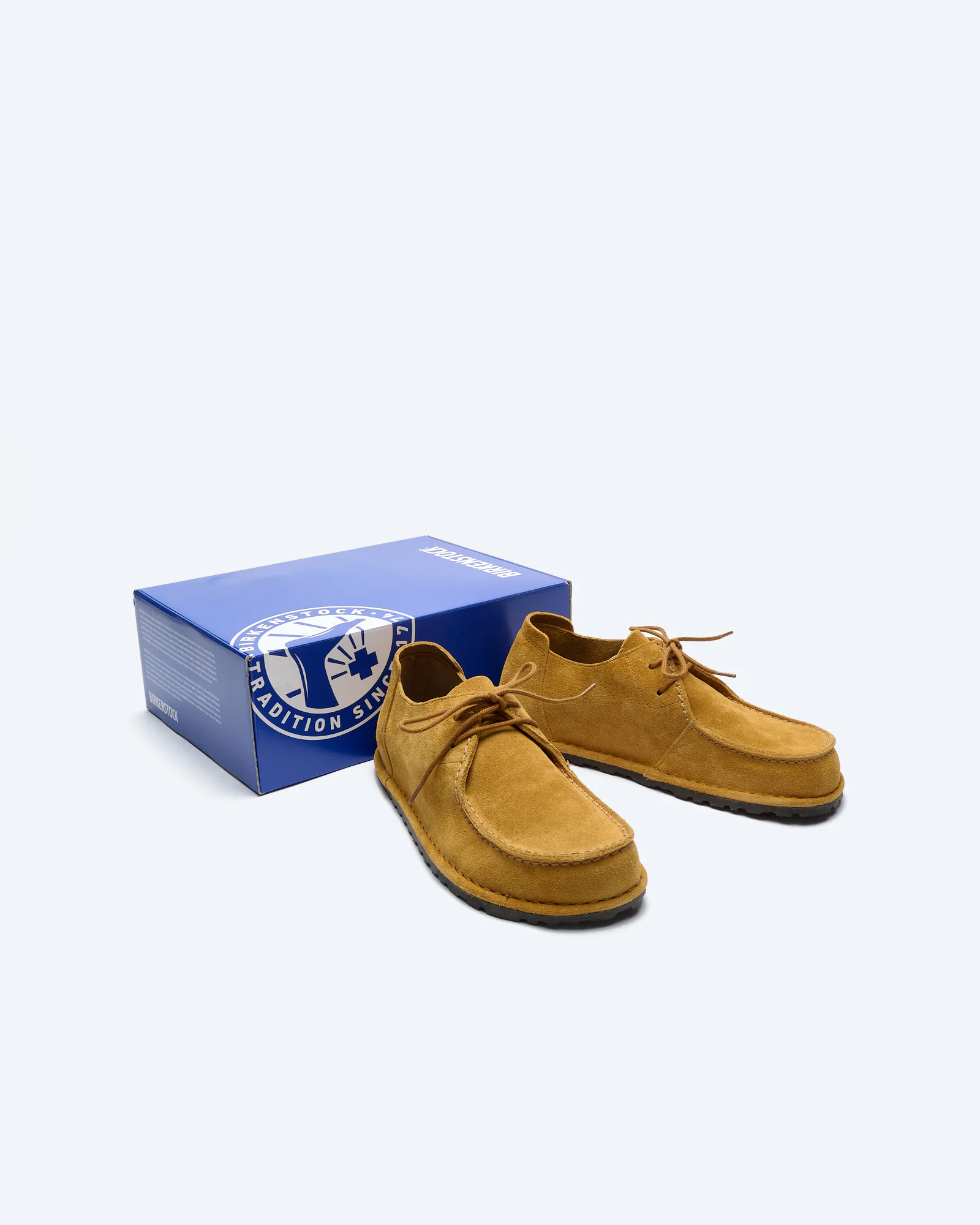 Birkenstock Utti Lace Suede Leather Shoes Cork Brown