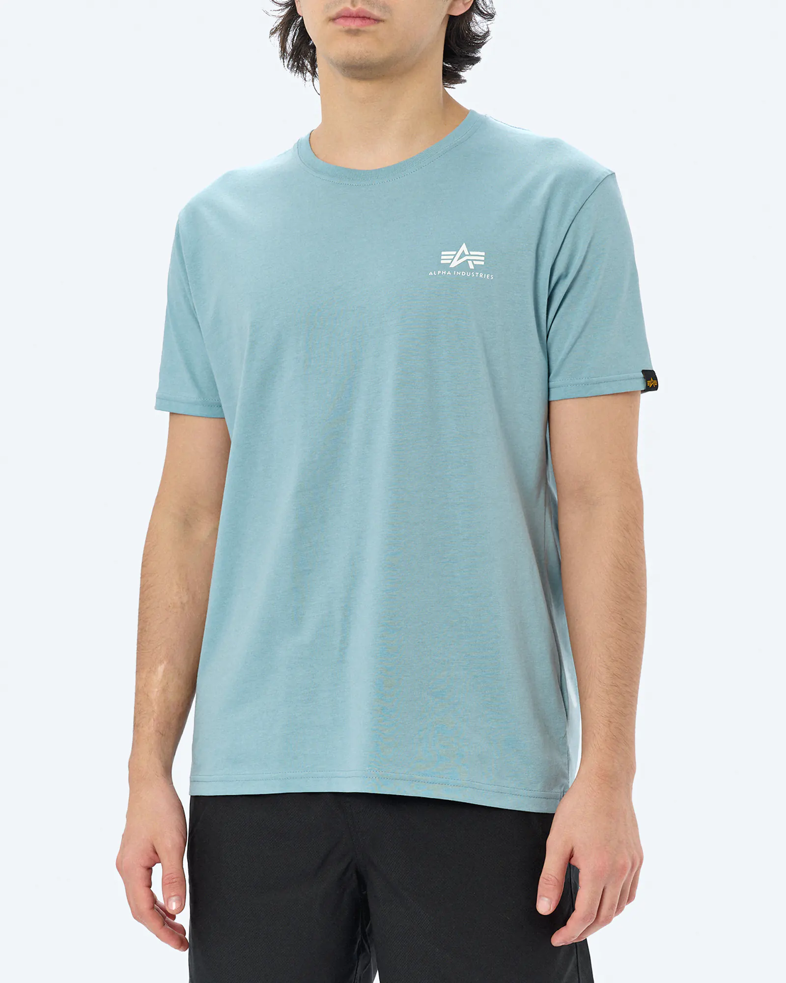 Alpha Industries Basic T-Shirt Small Logo Greyblue Alpha Industries Basic T-Shirt Small Logo Greyblue