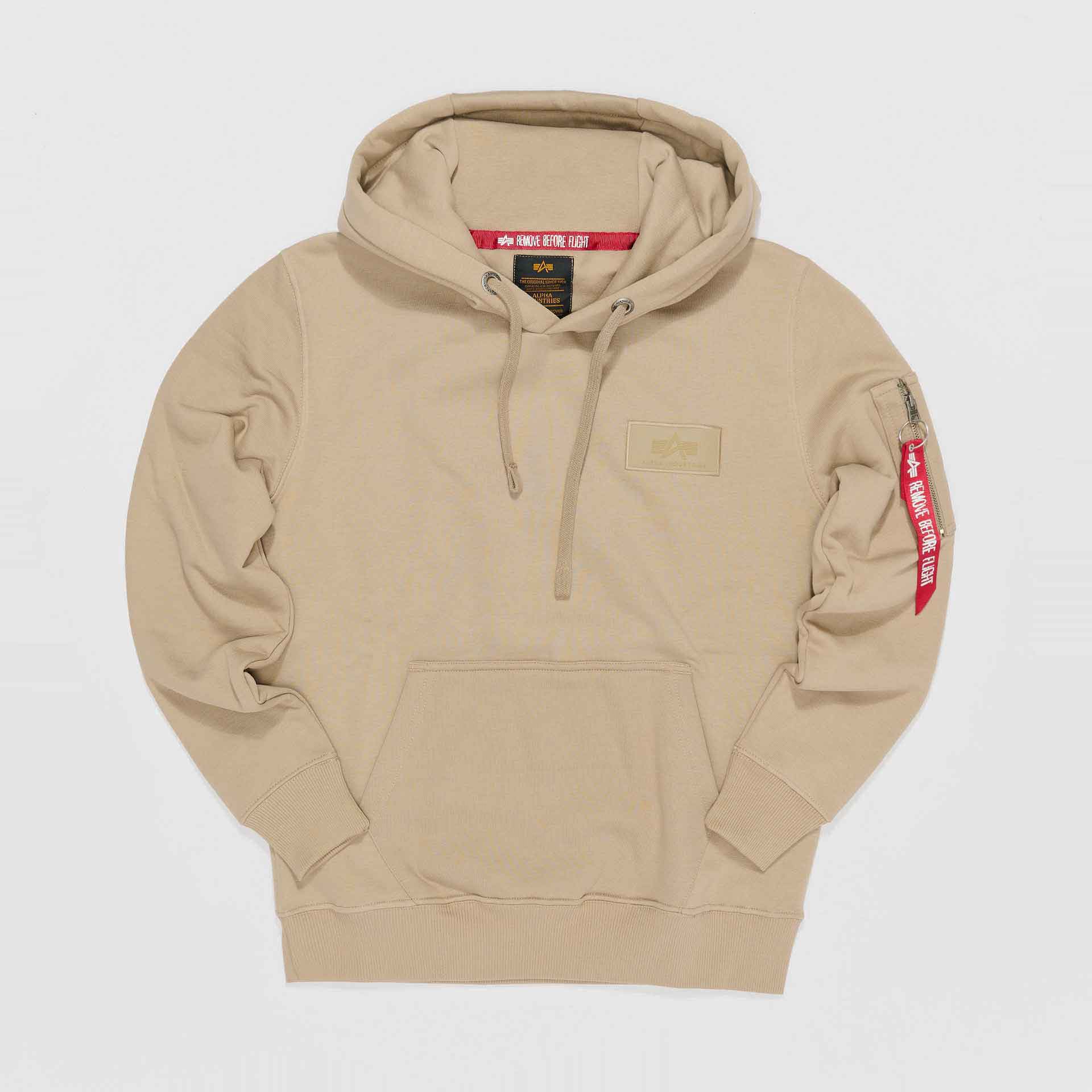 Alpha Industries Back Print Hoody Vintage Sand