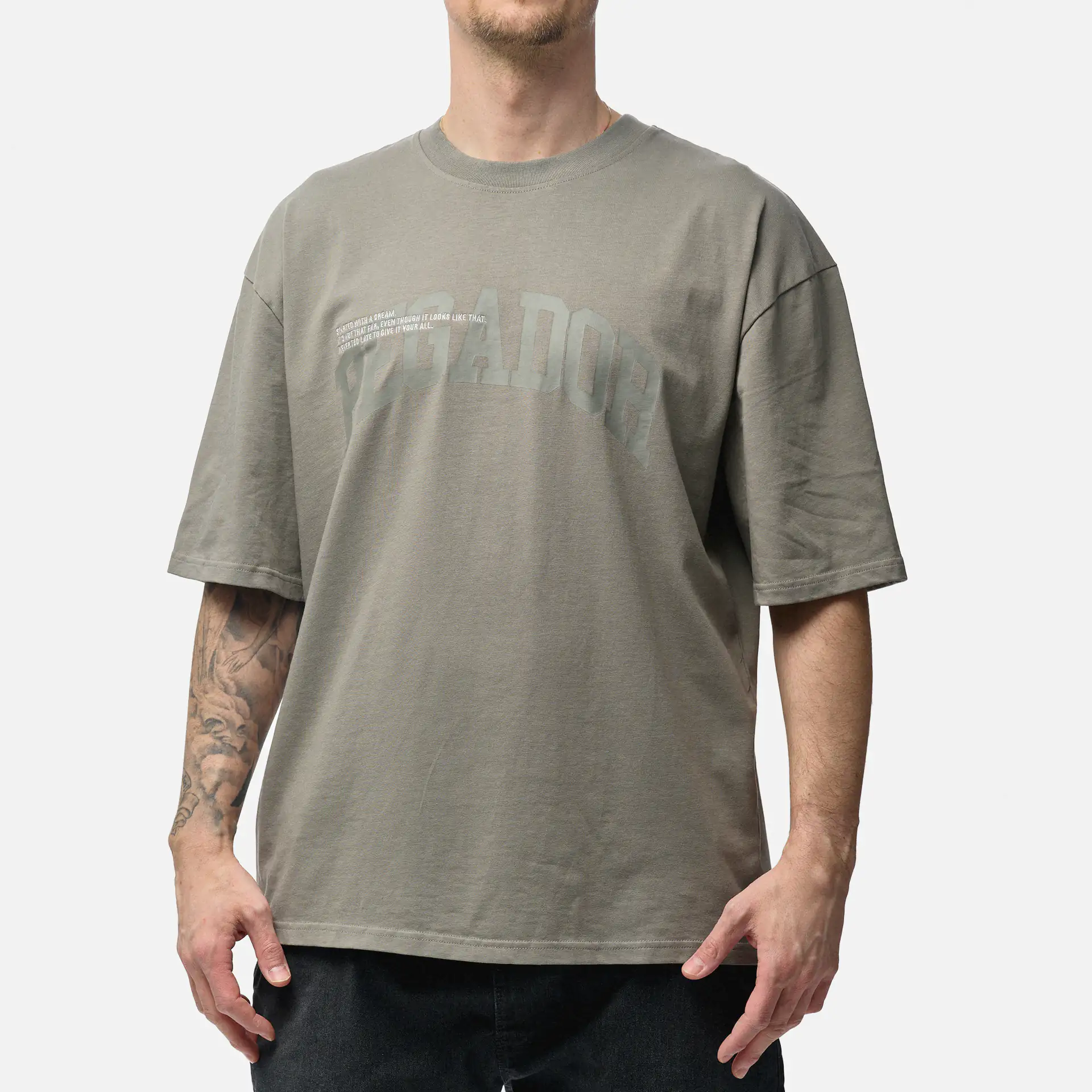 PEGADOR Gilford Oversized T-Shirt Washed Cool Grey