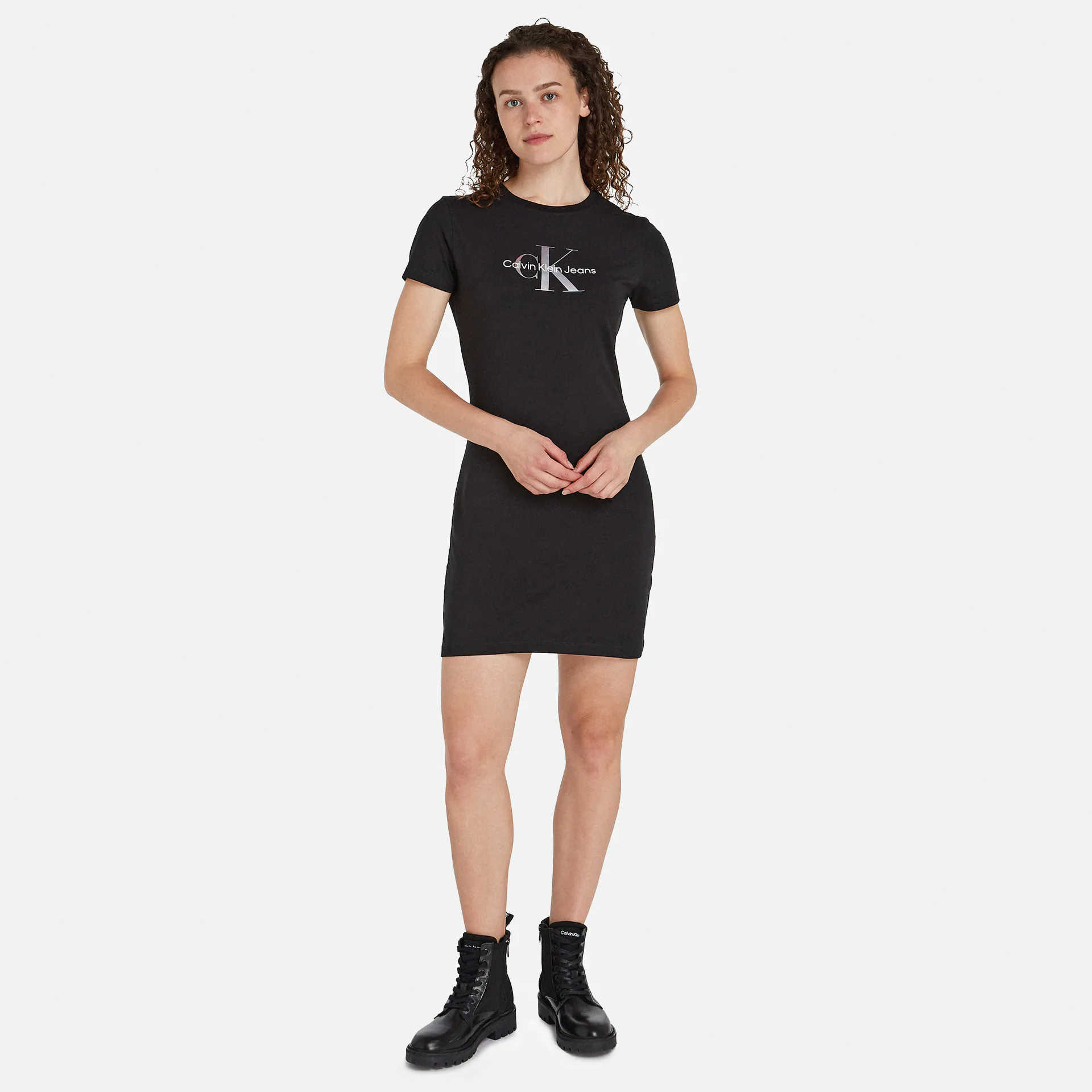 Calvin Klein Jeans Diffused Monologo Dress Black