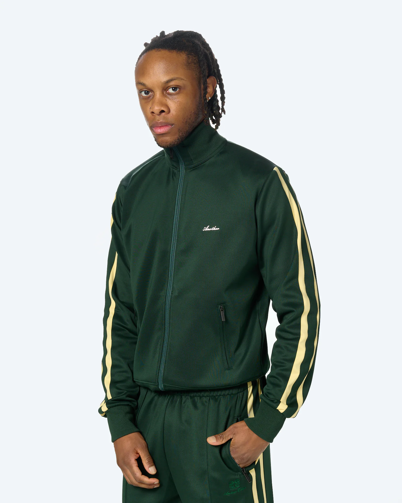 Another Cotton Everyday Regular Track Jacket Green