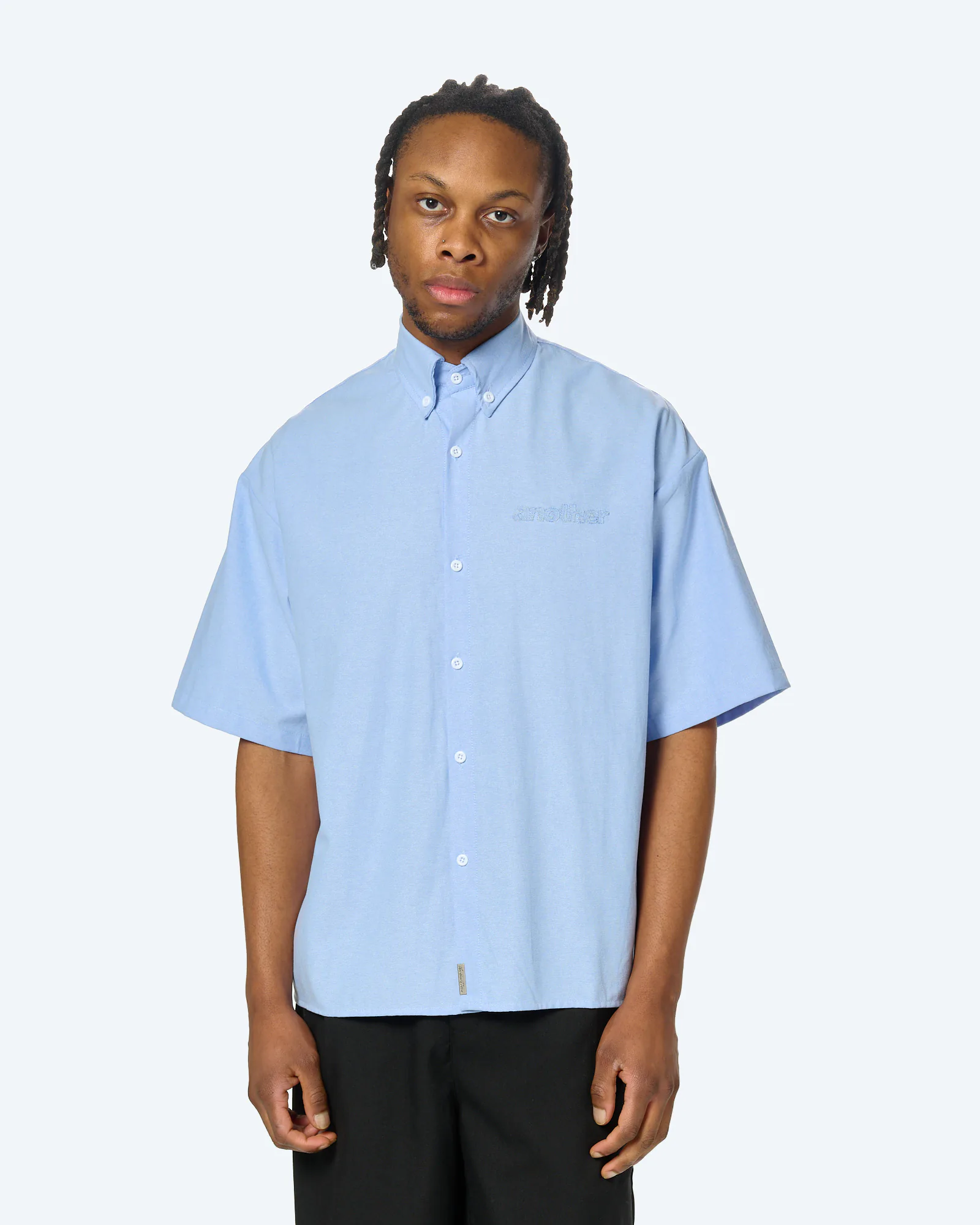 Another Cotton Everyday Short Sleeve Shirt Blue