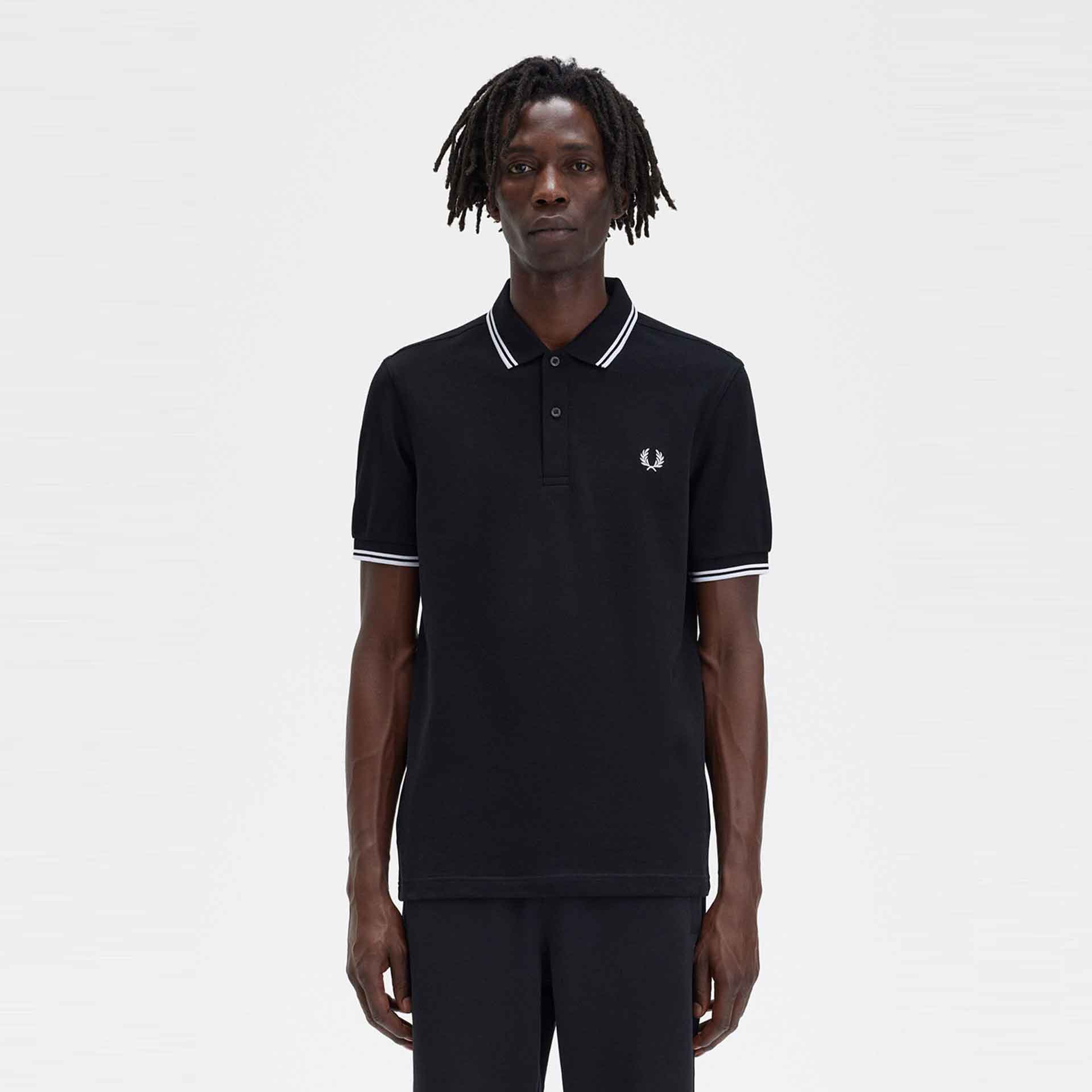 Fred Perry Twin Tipped Polo Shirt Black