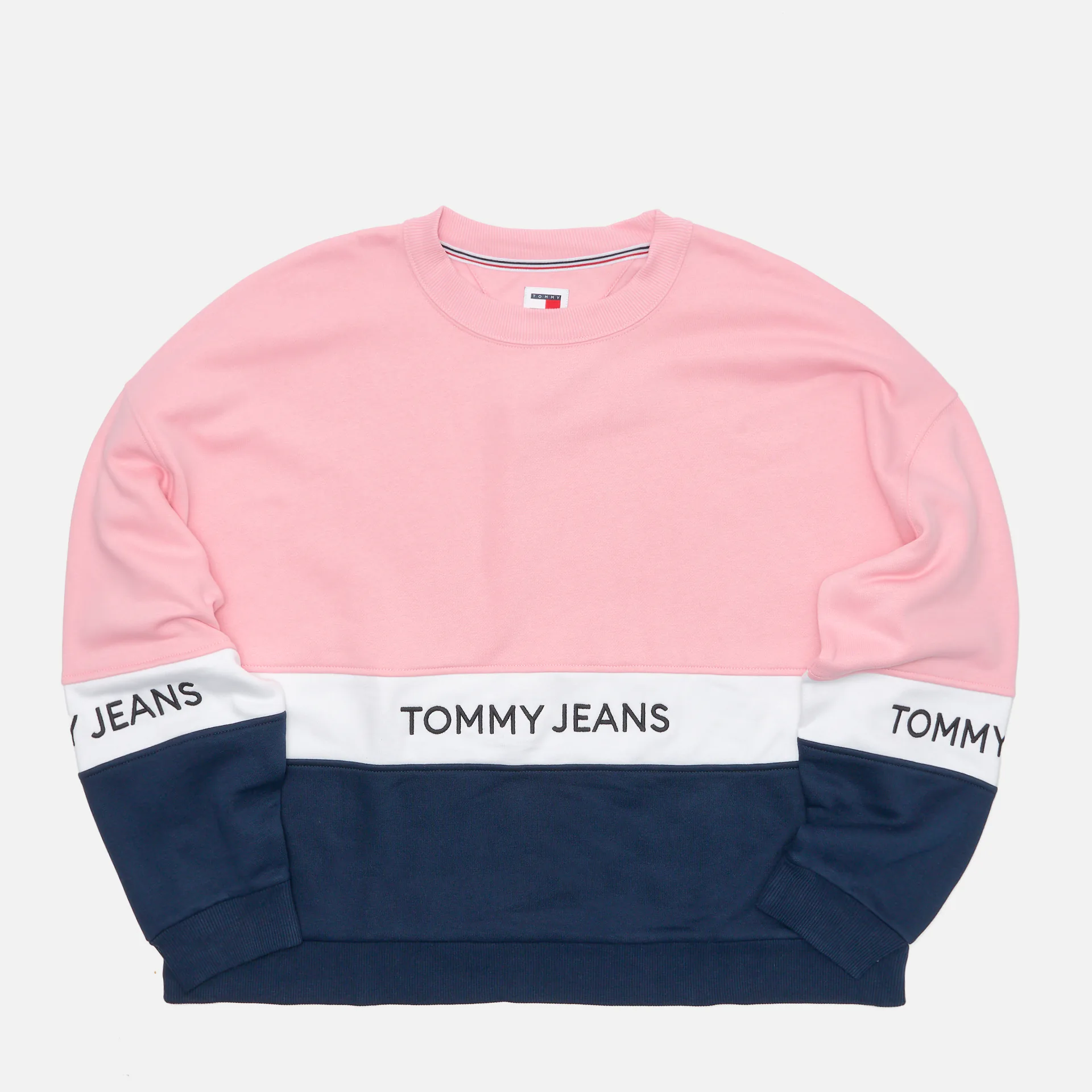 Tommy Jeans Sweatshirt CBLK Crew White/Multi