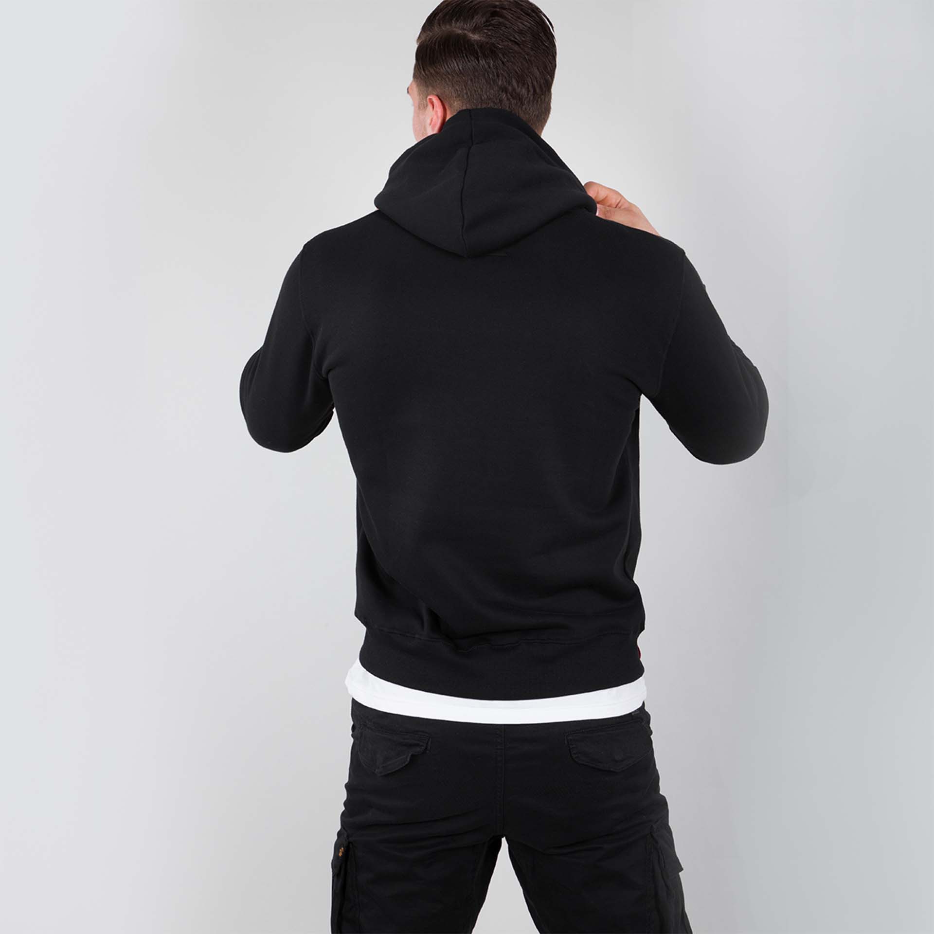 Alpha Industries Basic Hoody Small Logo Black