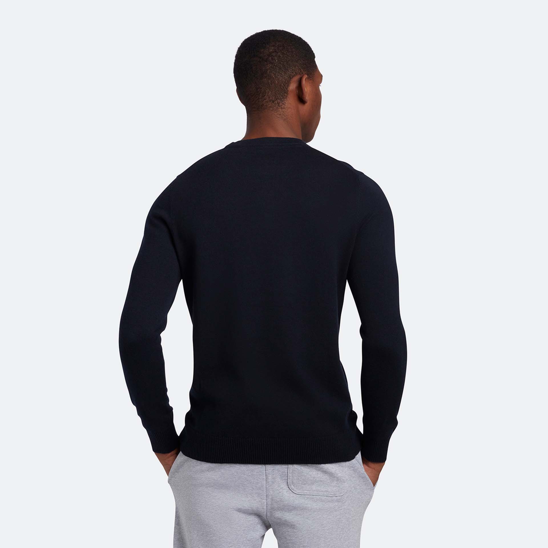 Lyle & Scott Crew Neck Cotton Merino Dark Navy