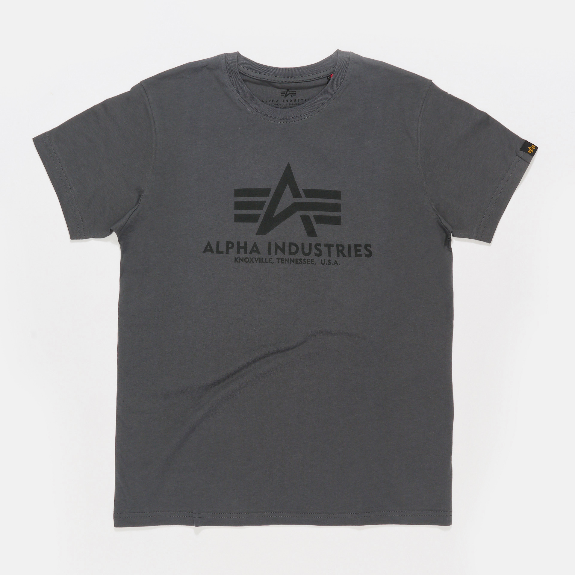 Alpha Industries Basic T-Shirt Grey Black/Black Alpha Industries Basic T-Shirt Grey Black/Black