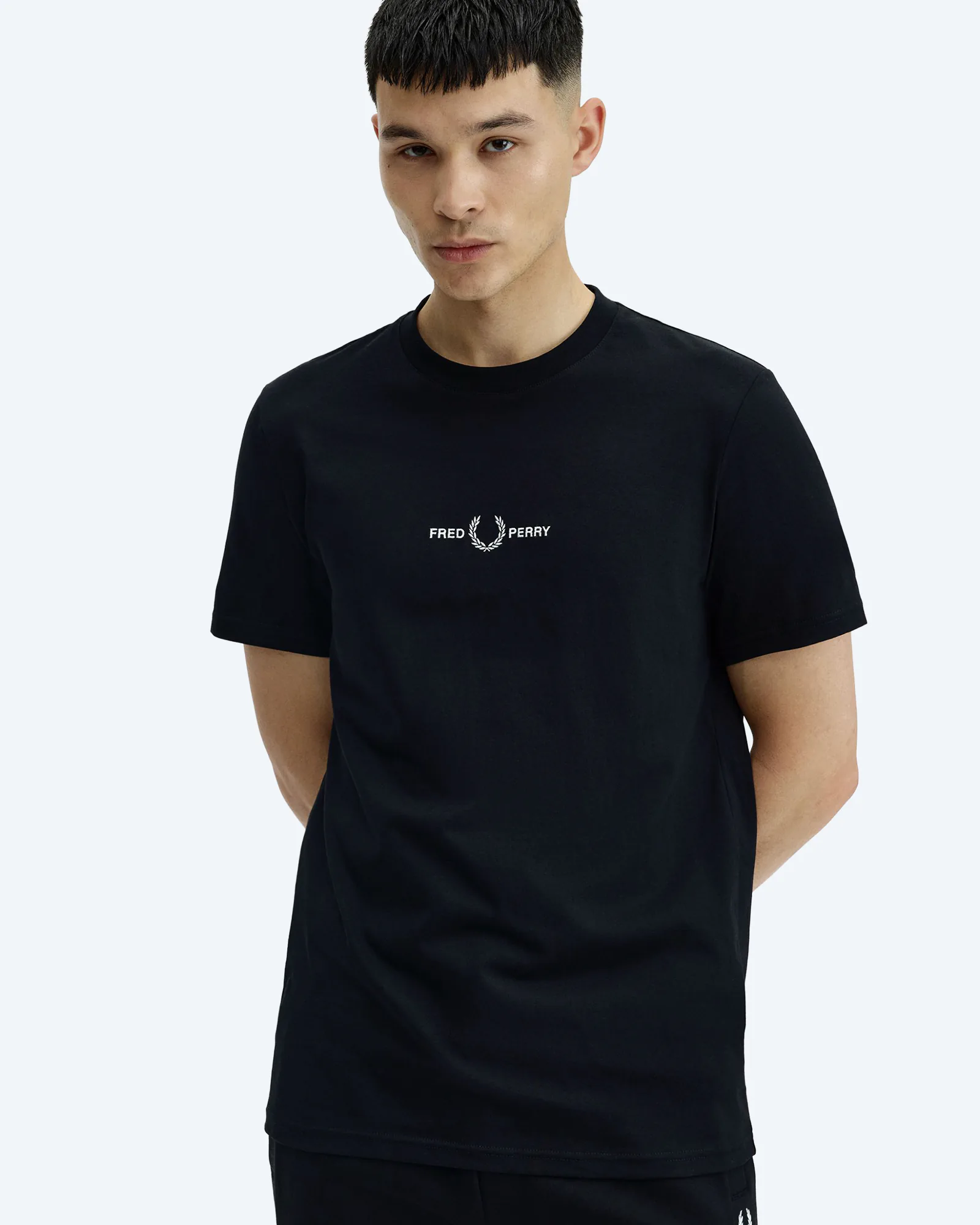 Fred Perry Embroidered T-Shirt Black