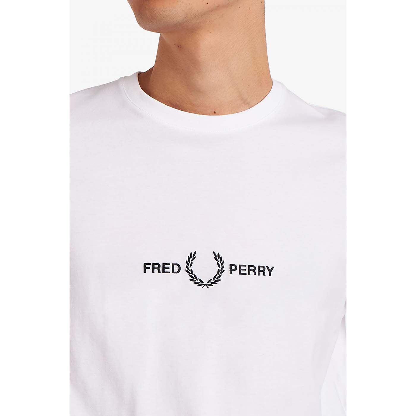 Fred Perry Embroidered T-Shirt White