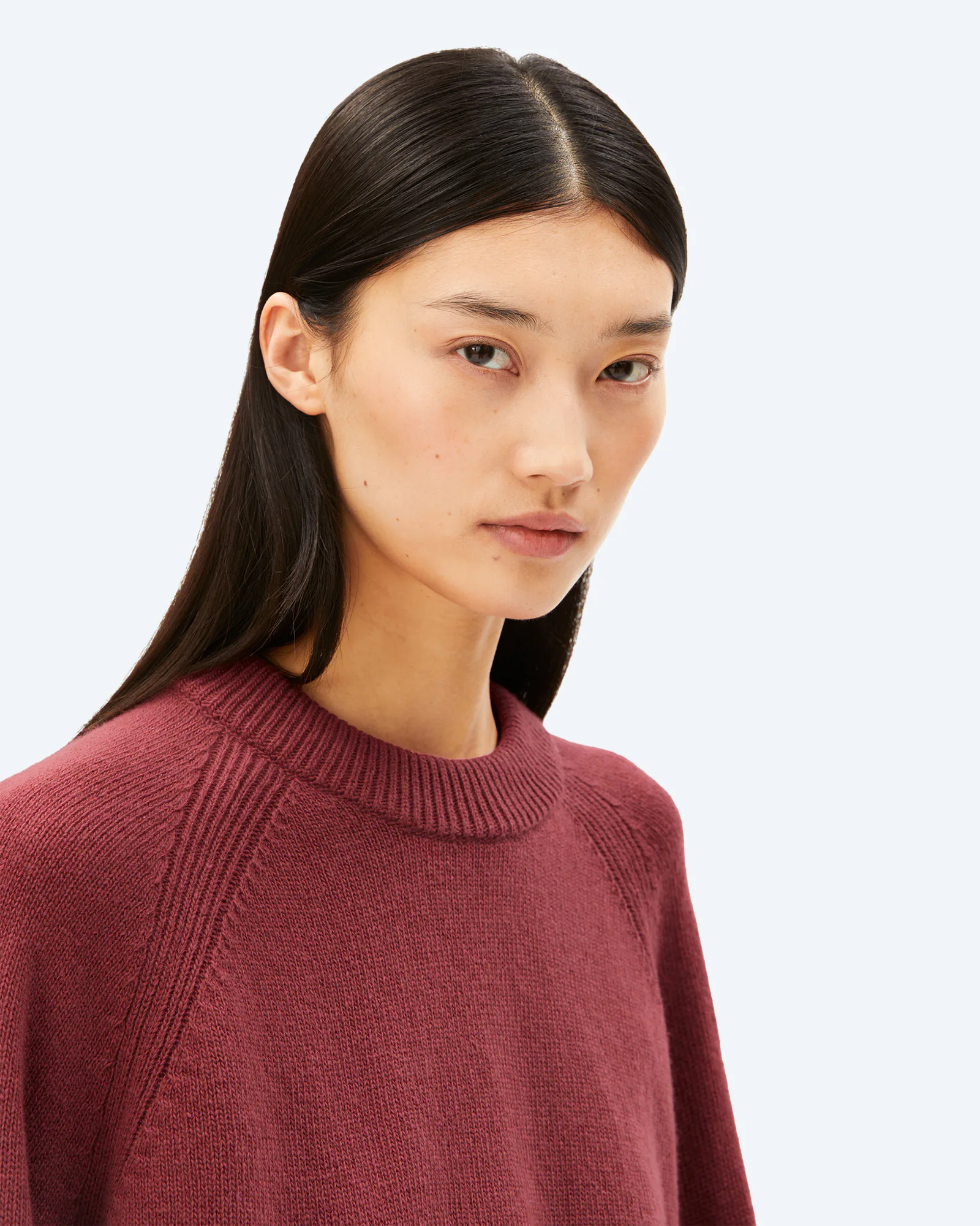 Wool Knit Sweatshirt Velvet Ember