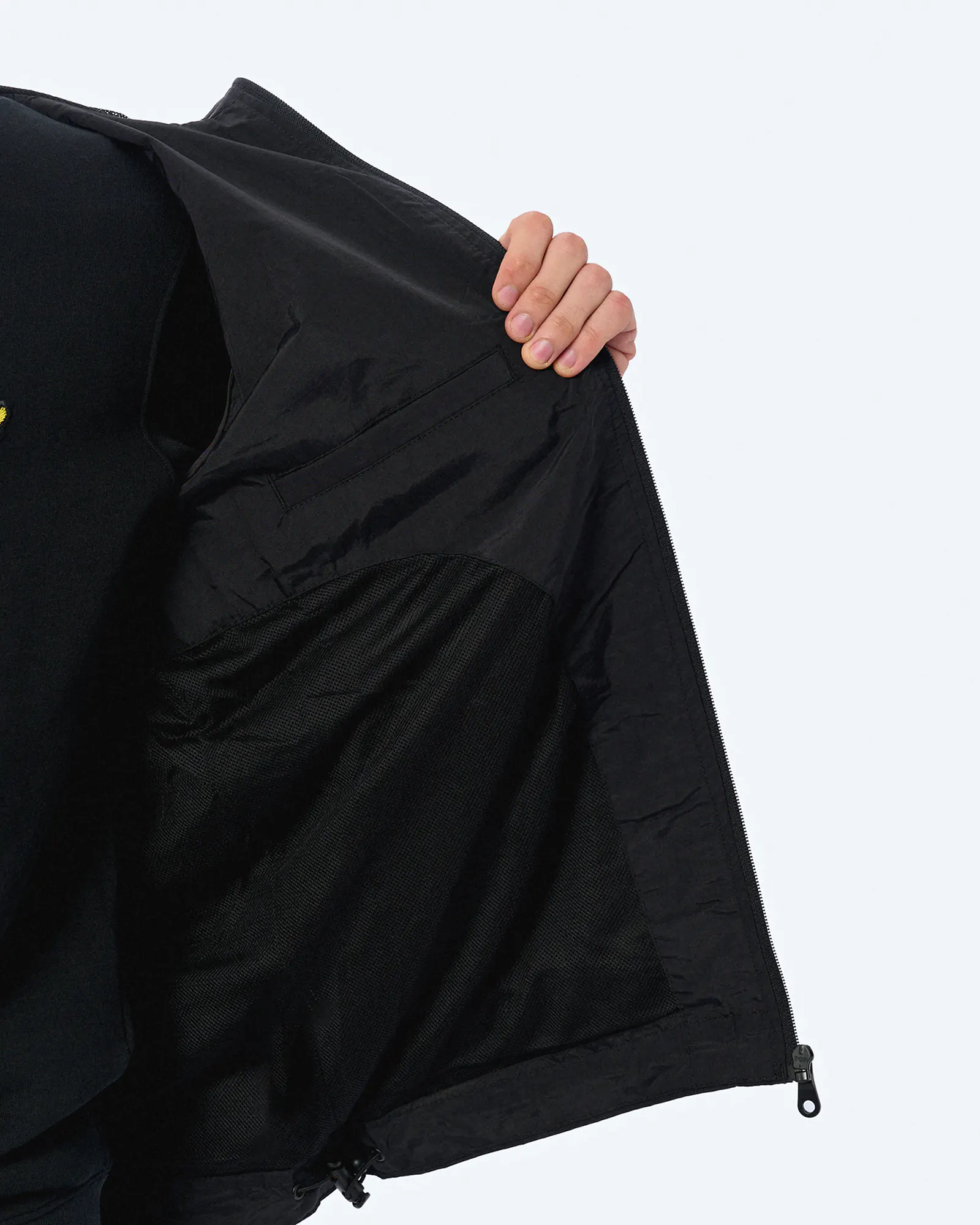 Lyle & Scott Zip Through Hooded Jacket Jet Black Lyle & Scott Zip Through Hooded Jacket Jet Black