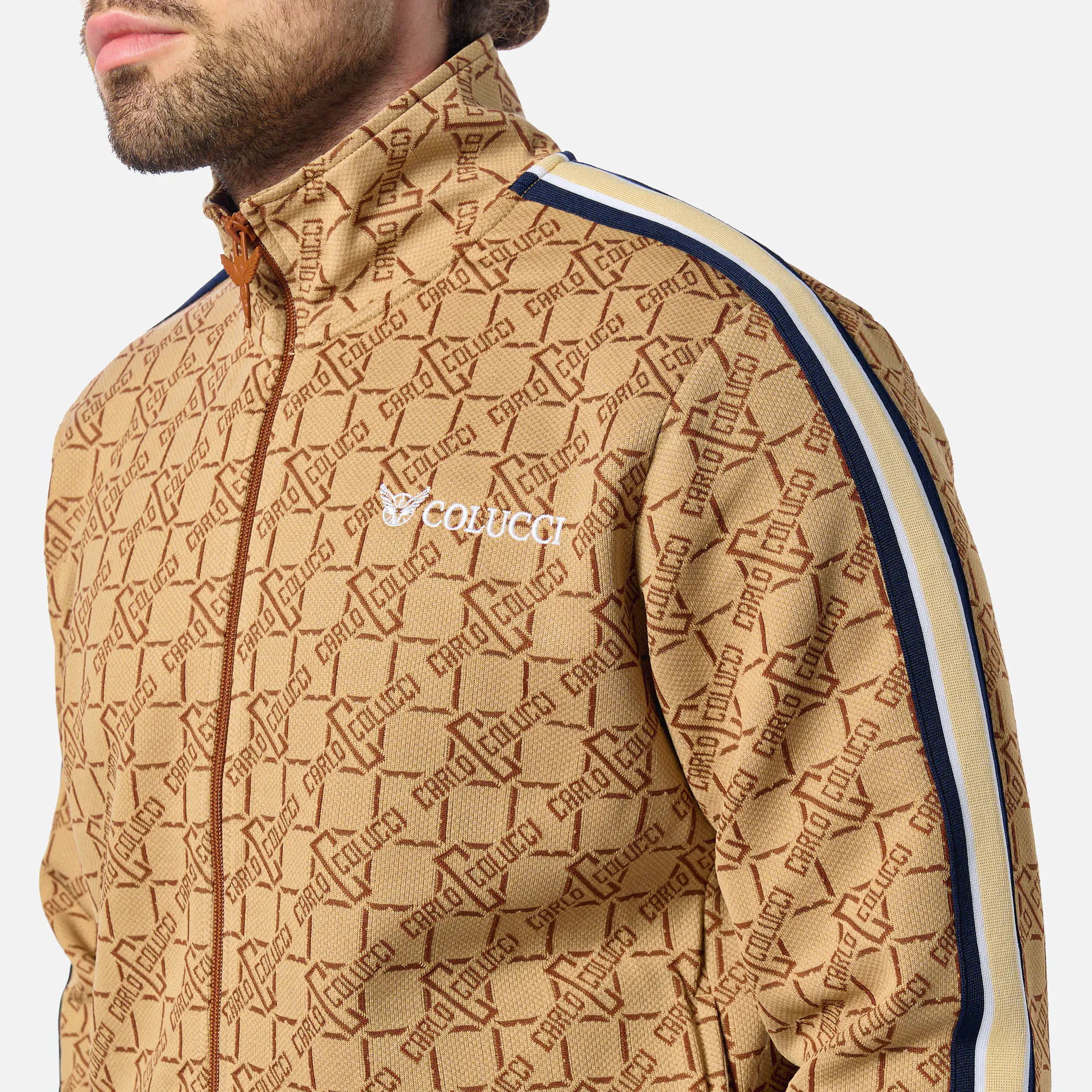 Colucci Monogramm Track Jacket Beige