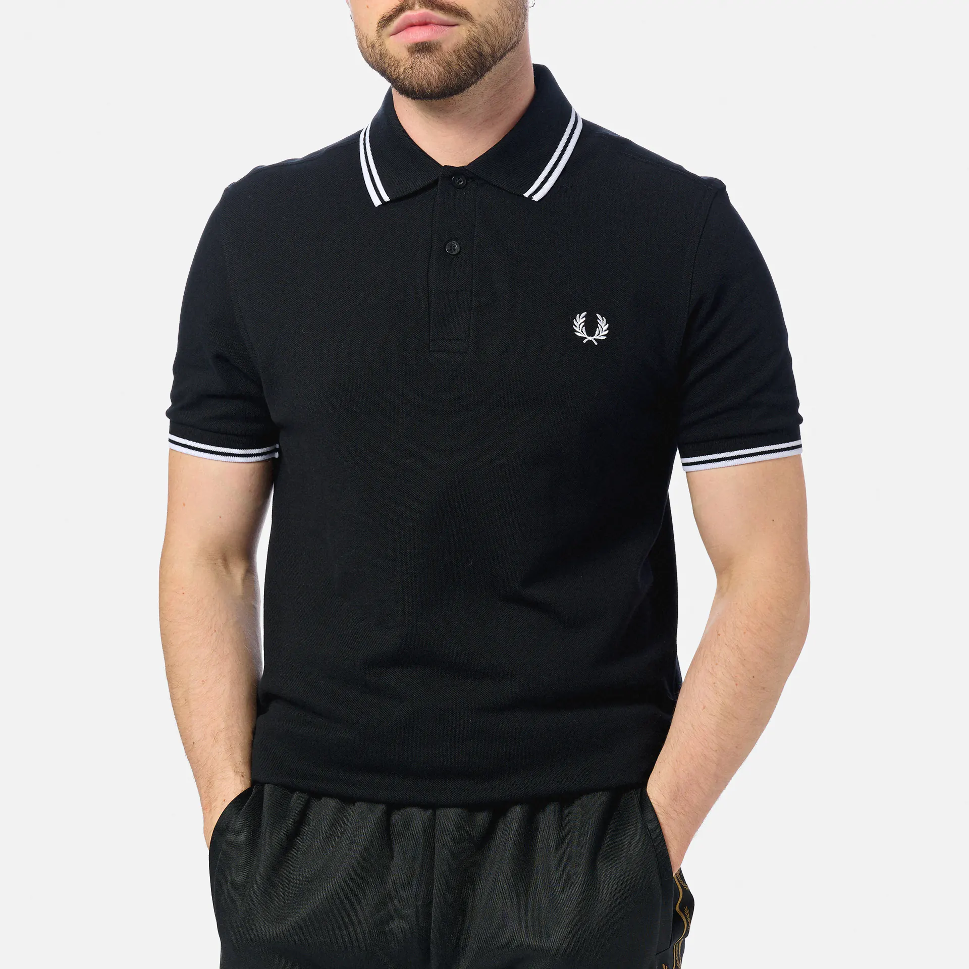 Fred Perry Twin Tipped Polo Shirt Black