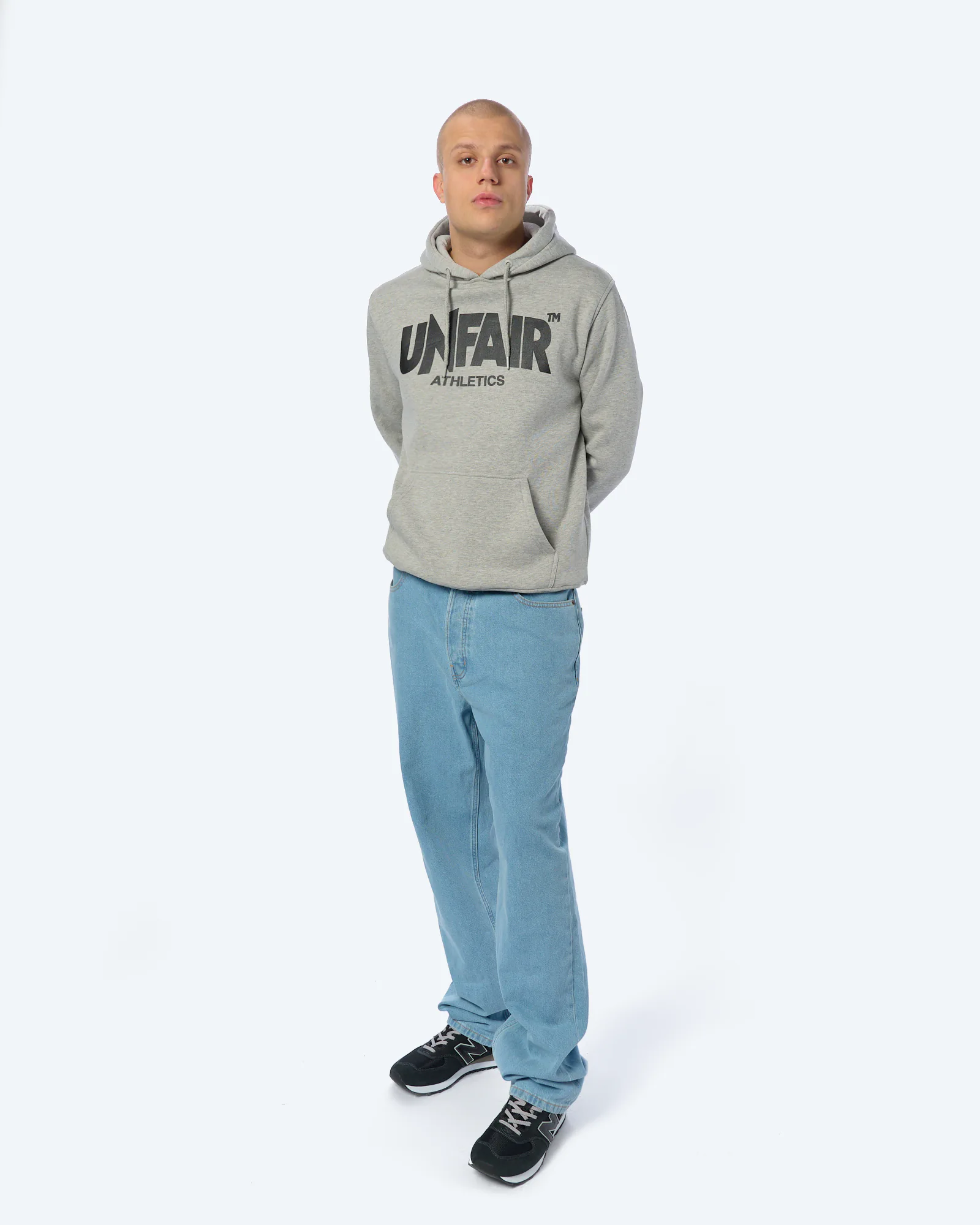 Unfair Athletics Classic Label Hoodie Grey Melange