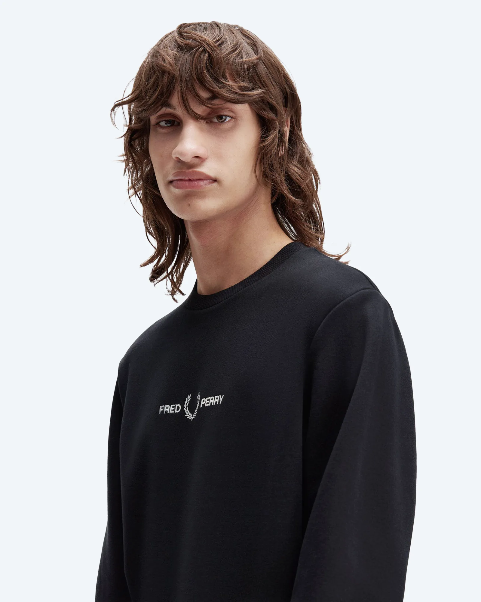 Fred Perry Embroidered Sweatshirt Black