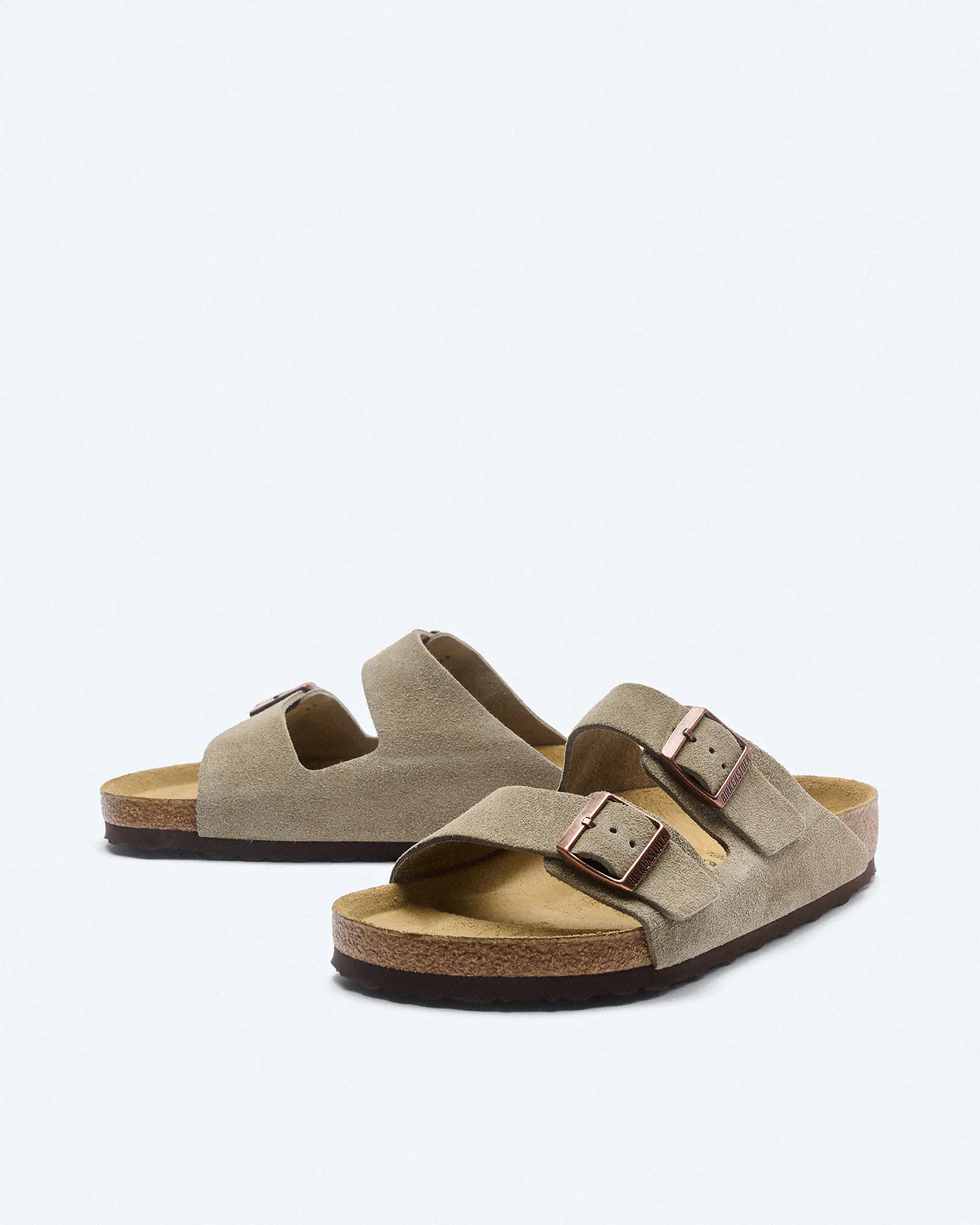 Birkenstock Arizona Suede Leather Sandals Taupe Birkenstock Arizona Suede Leather Sandals Taupe