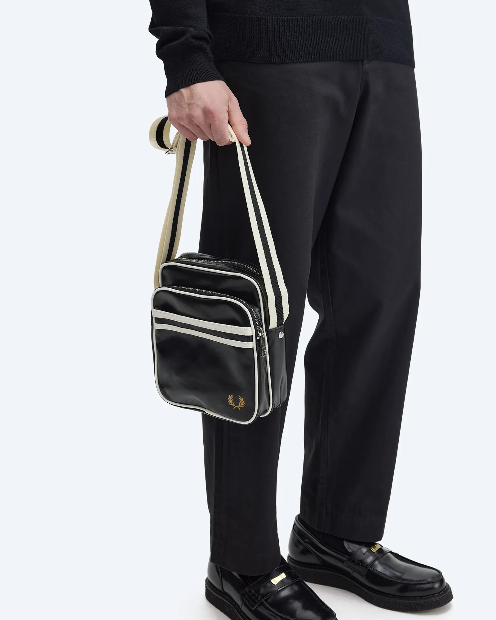 Fred Perry Classic Side Bag Black/Ecru