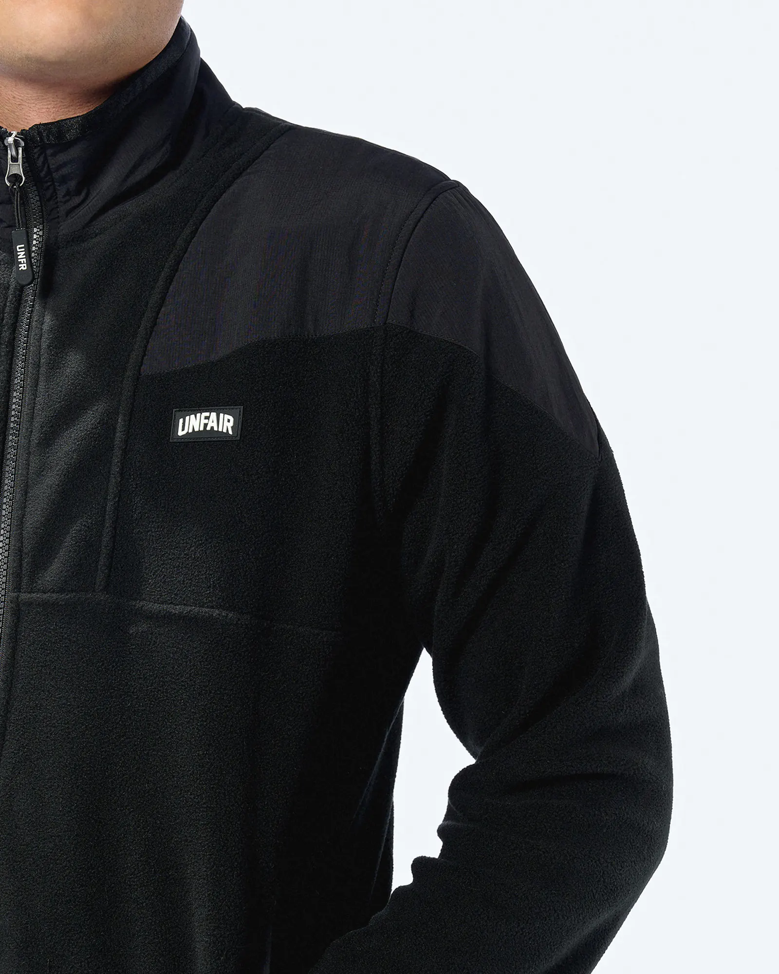 Unfair Athletics Fabric Mix Fleece Jacket Black 