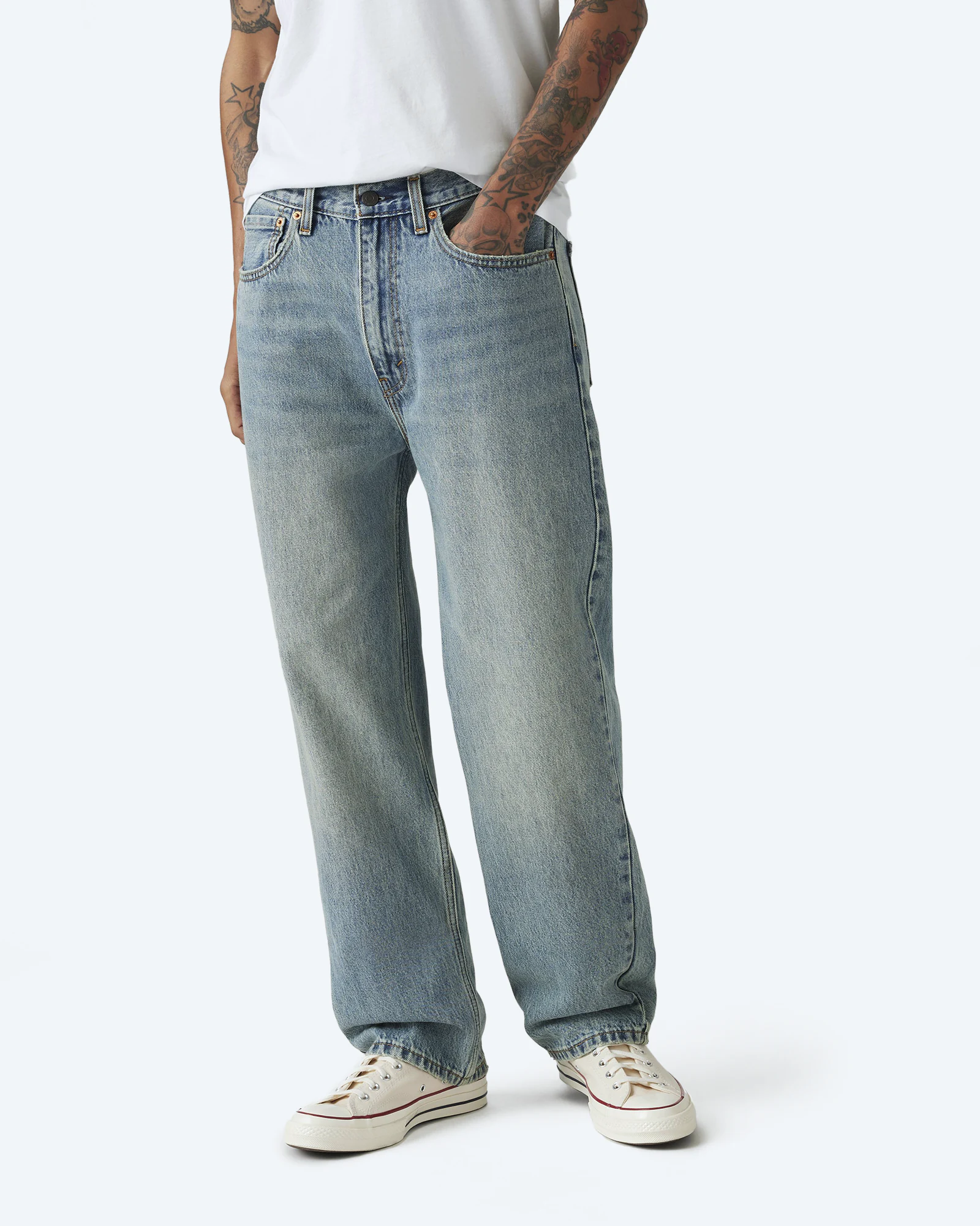 565 Loose Straight Mellow Mornings Med Indigo/Worn in