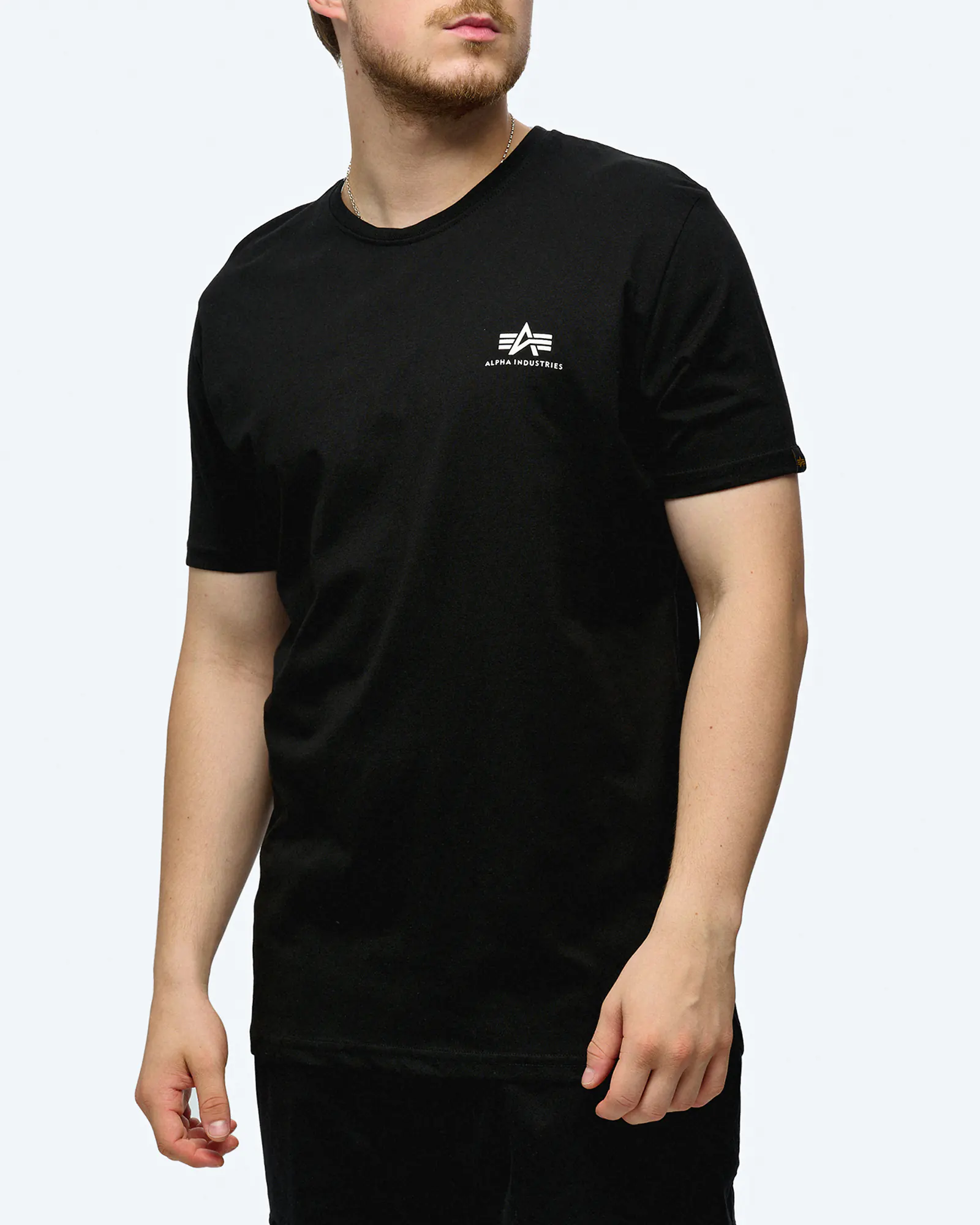 Alpha Industries Basic T-Shirt Small Logo Black Alpha Industries Basic T-Shirt Small Logo Black