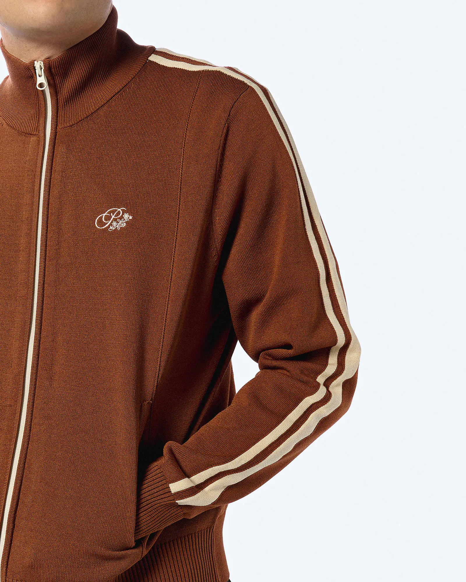 Prohibited Trail Knitted Trackjacket Brown