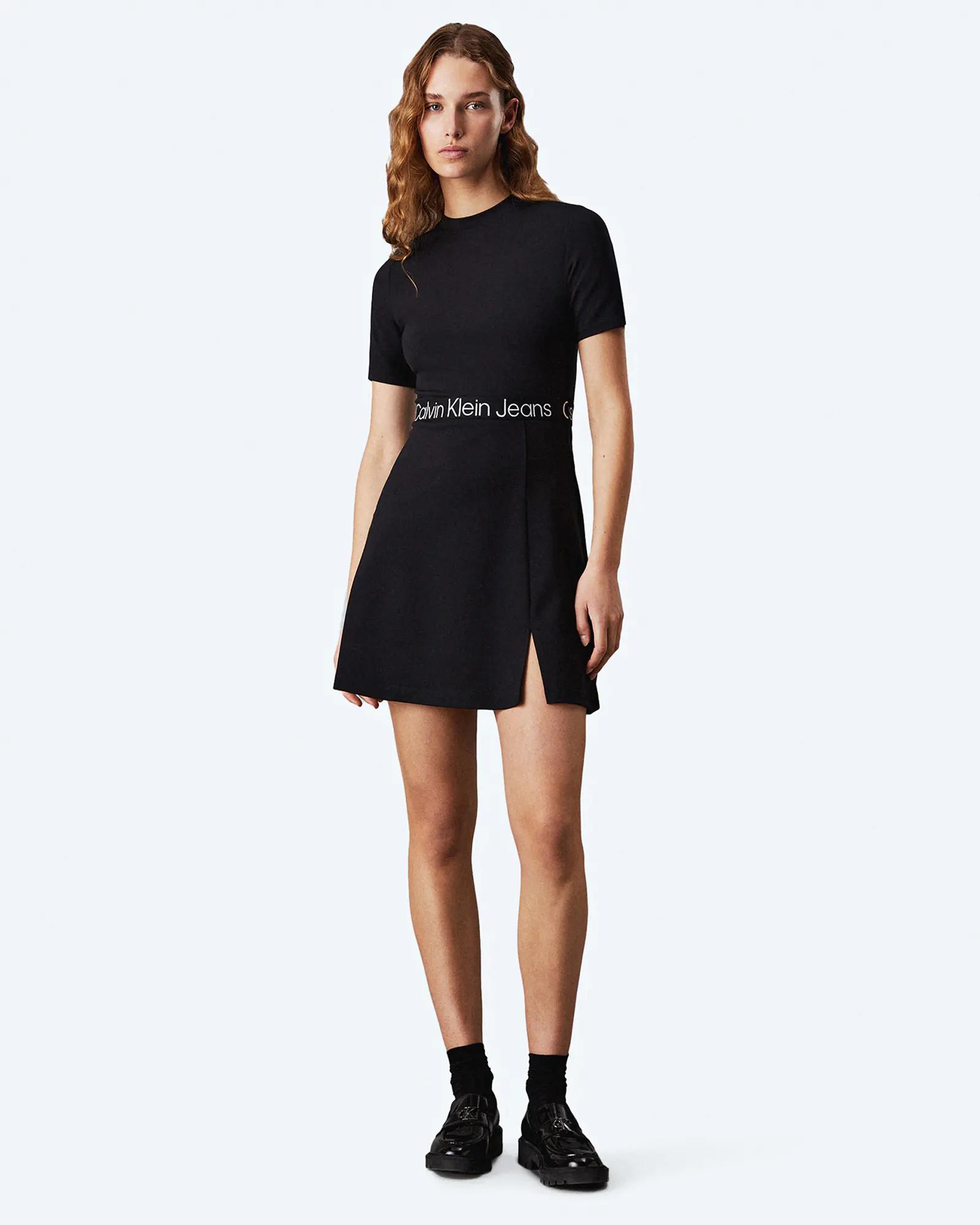 Black dress calvin klein on sale