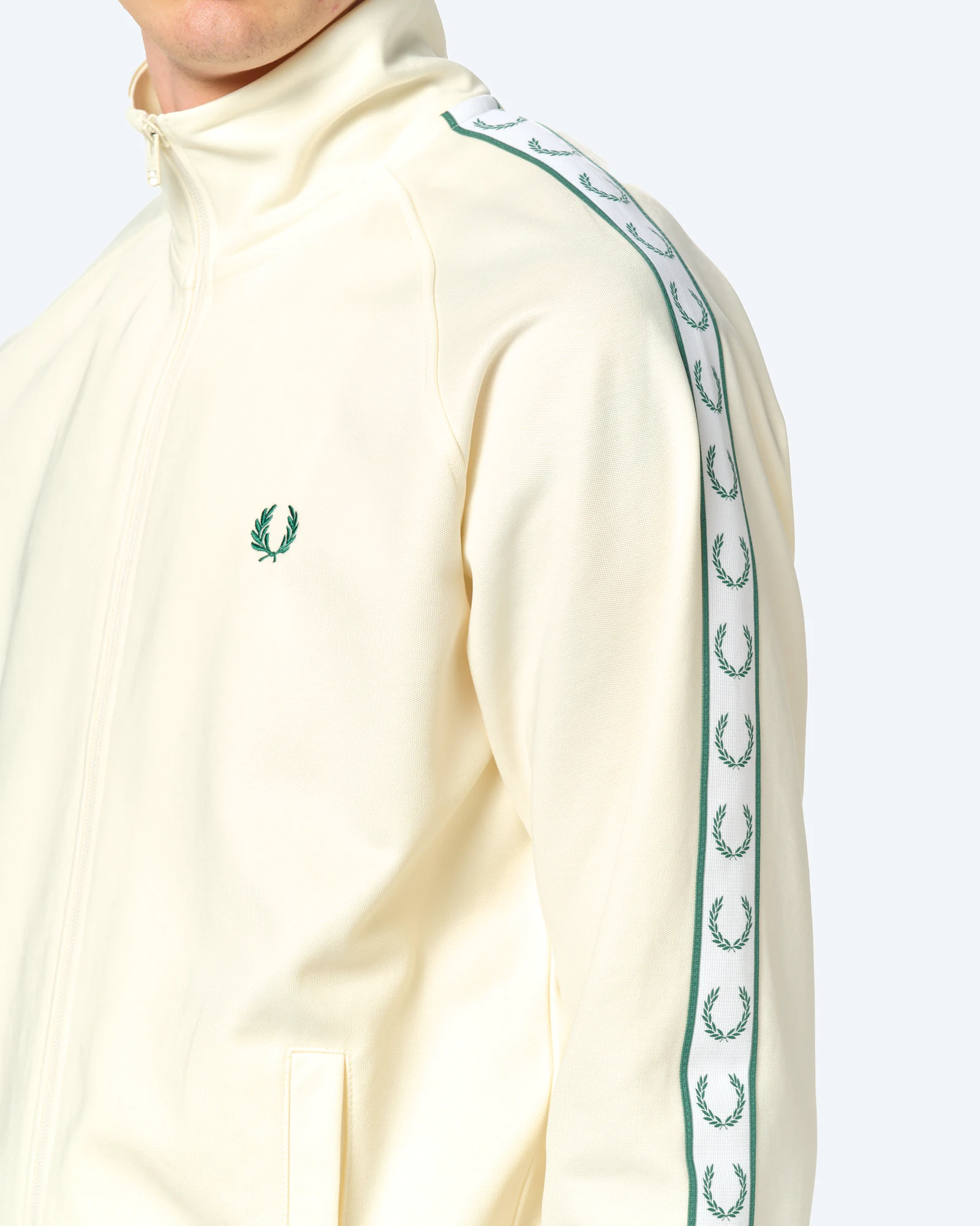 Fred Perry Contrast Tape Track Jacket Ecru