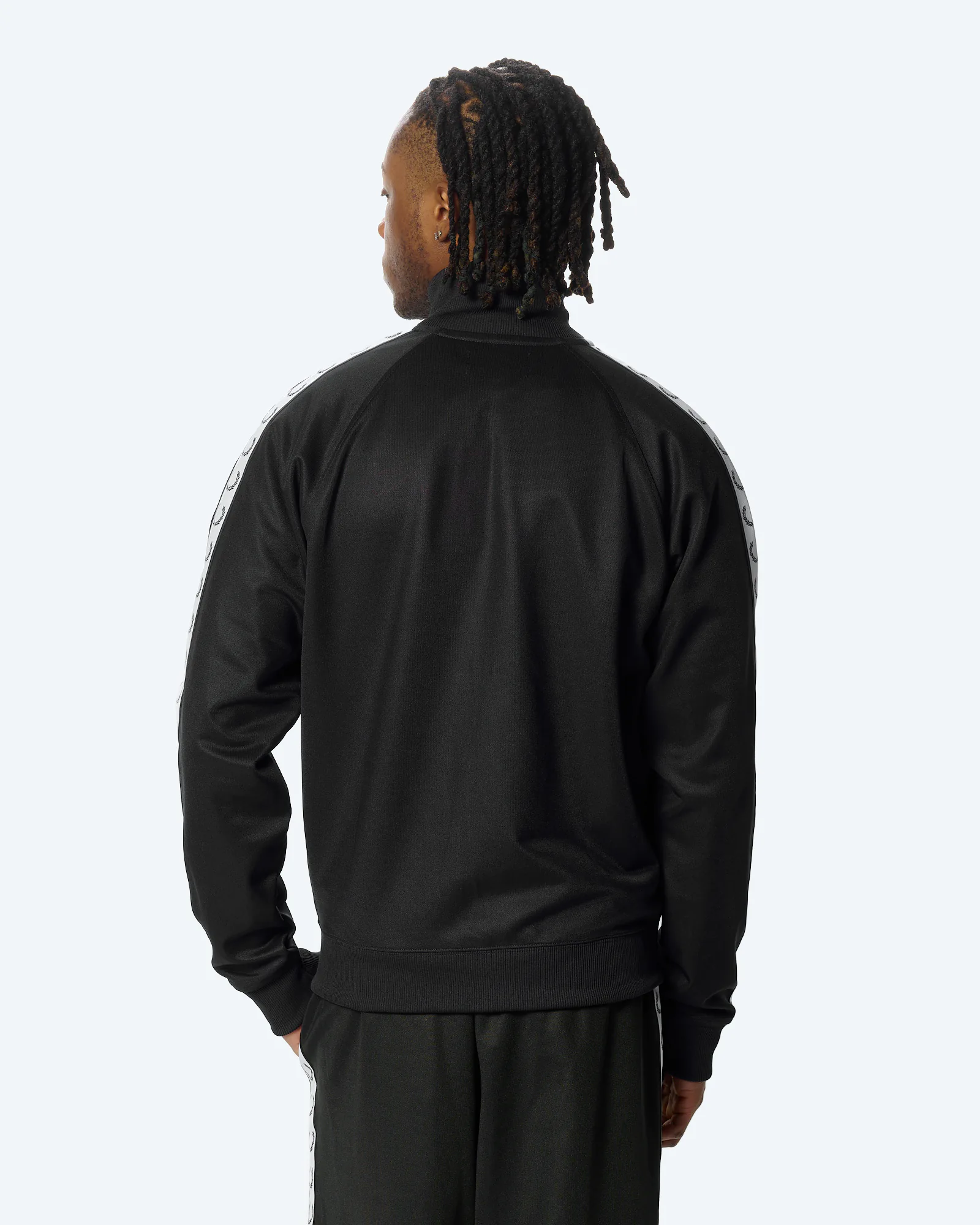 Fred Perry Taped Track Jacket Black