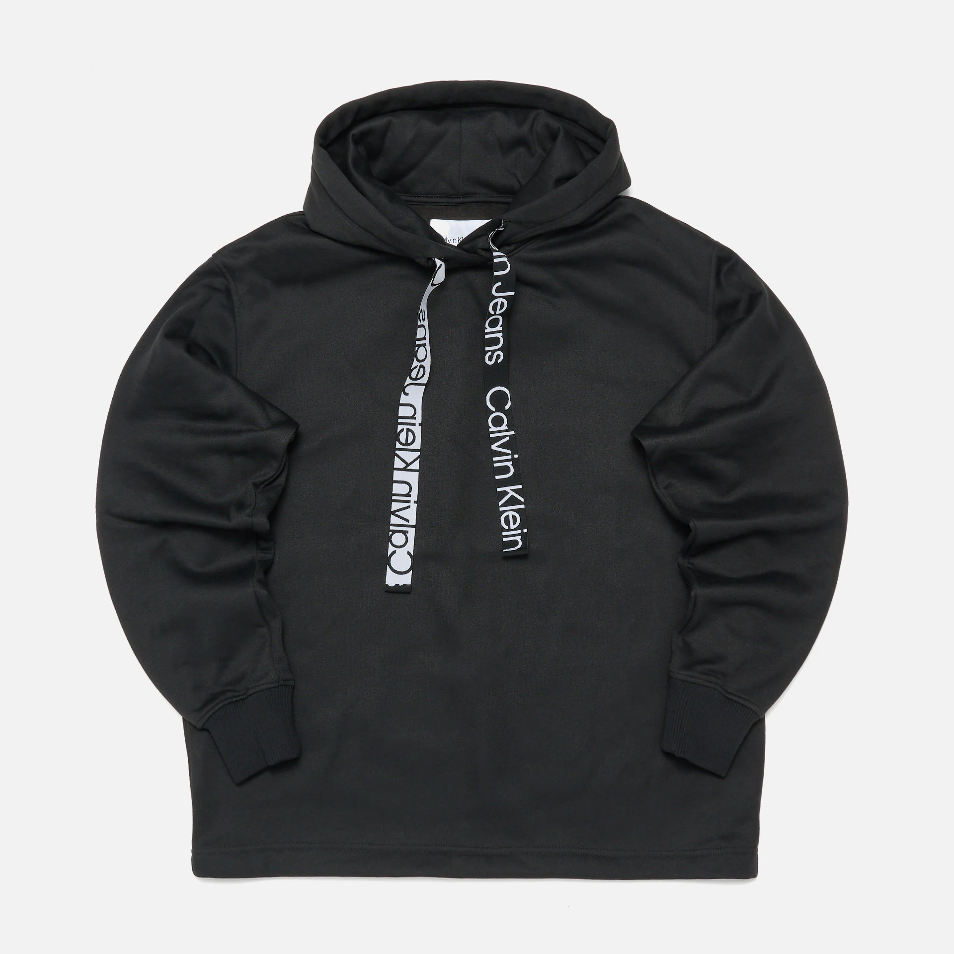 Calvin Klein Jeans Logo Drawcord Hoodie Black/Bright White