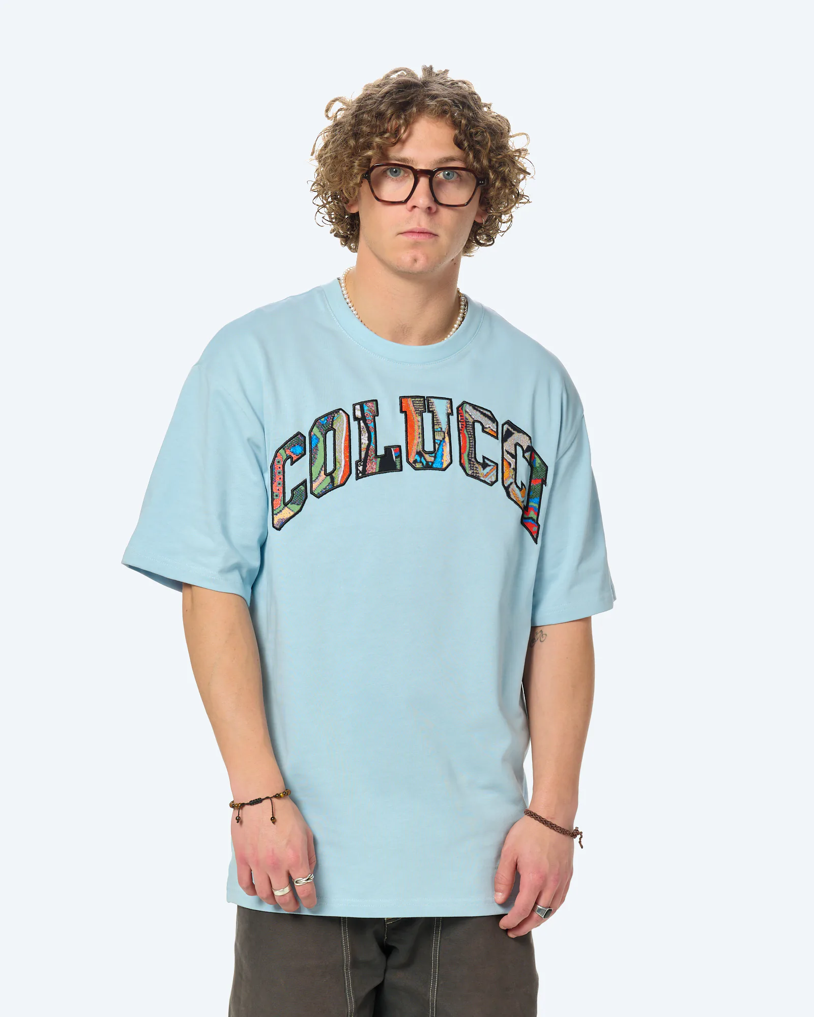 Colucci Logo T-Shirt College Light Blue/Aop Multi