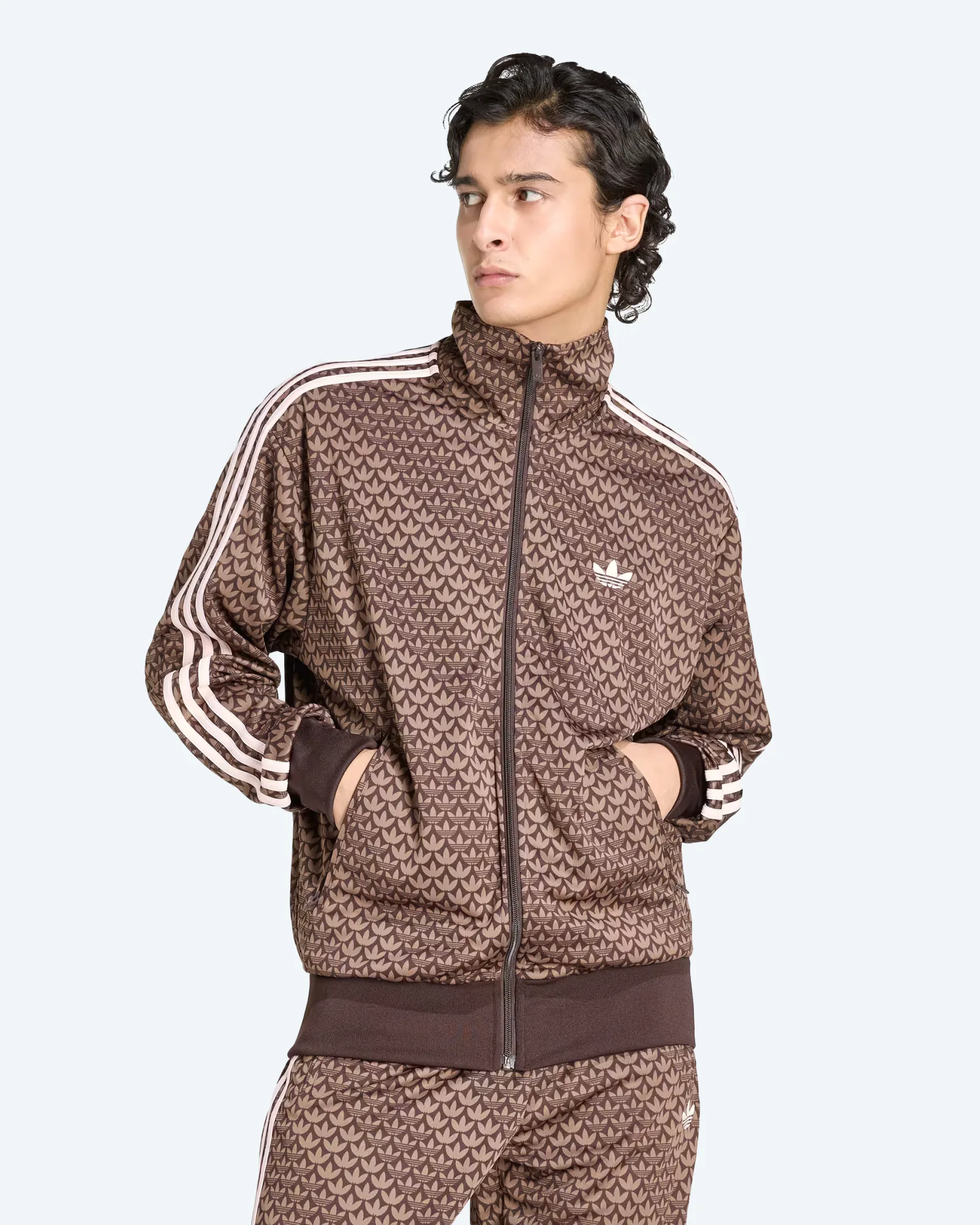 adidas Originals Firebird Loose Monogram Track Top Aurora Coffee/Earth Strata