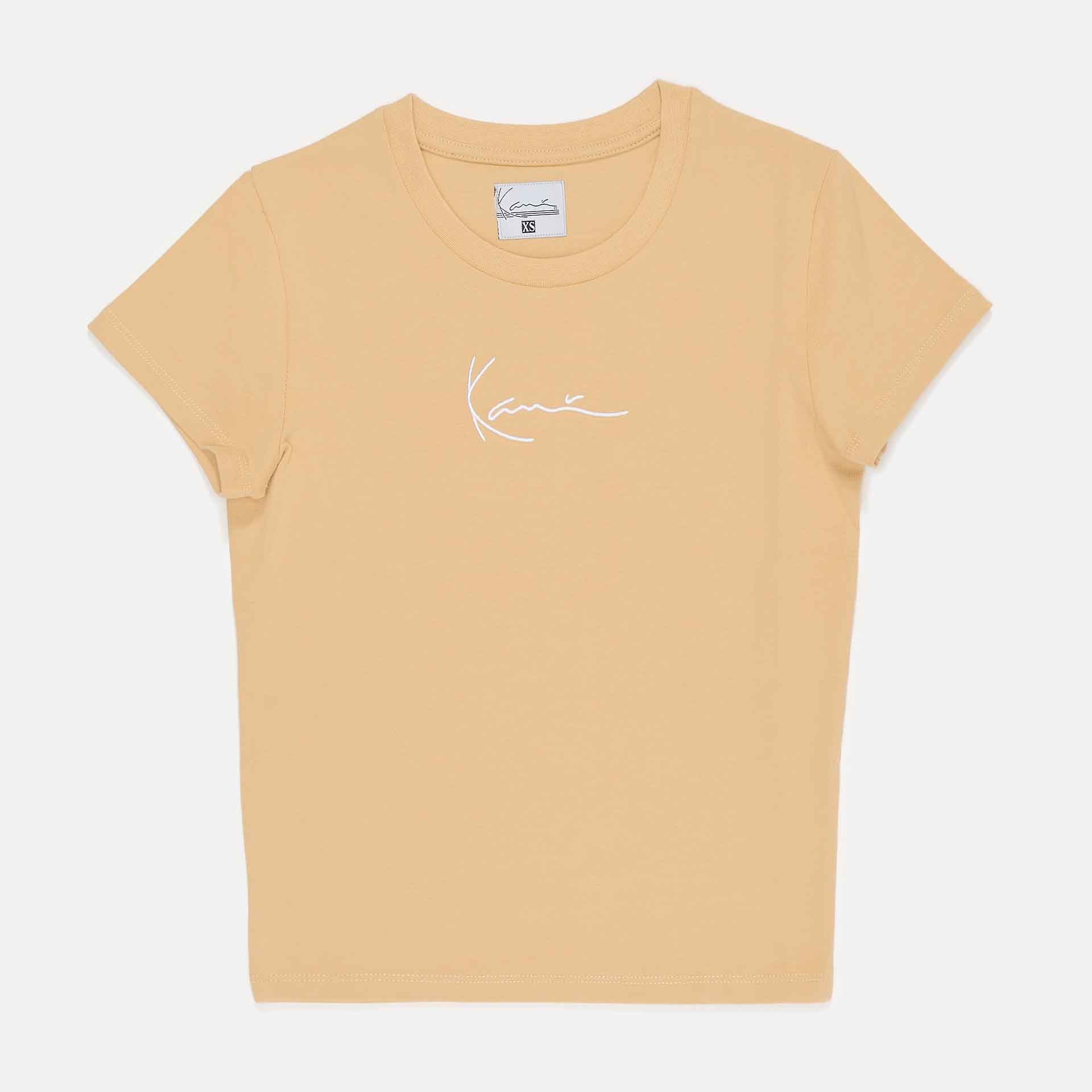Karl Kani Small Signature Essential Tight T-Shirt Sand