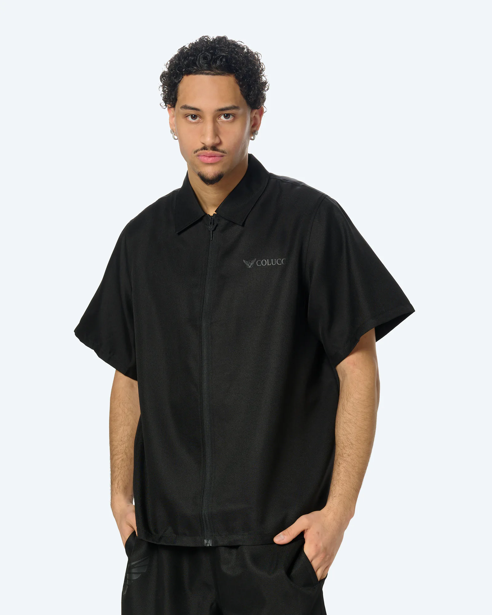 Colucci Tech Logo Zip Shirt Black