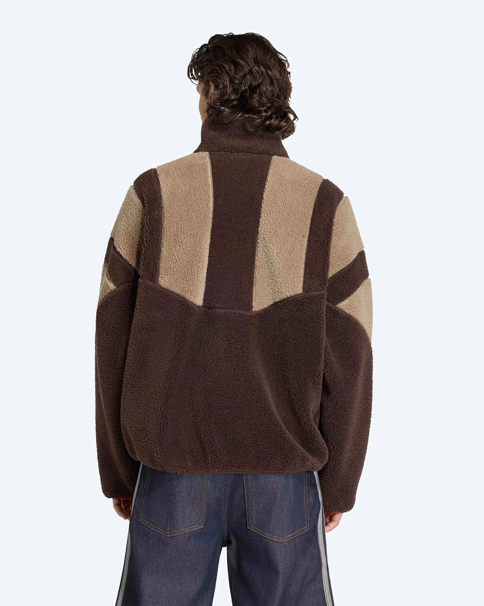 Blocked Fleece Tracktop Aurora Coffee