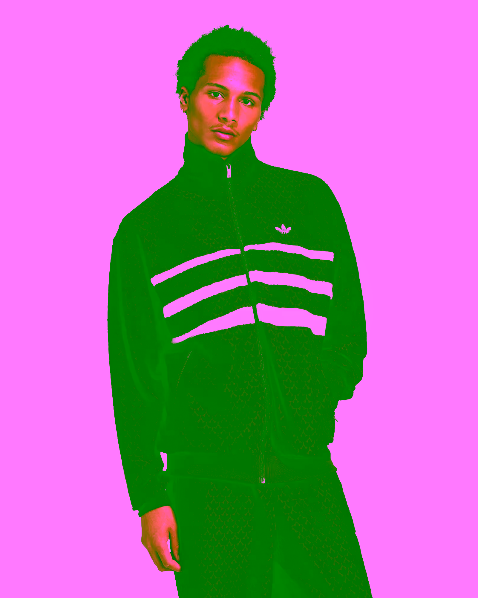 adidas Originals Monogram Track Jacket Dark Brown