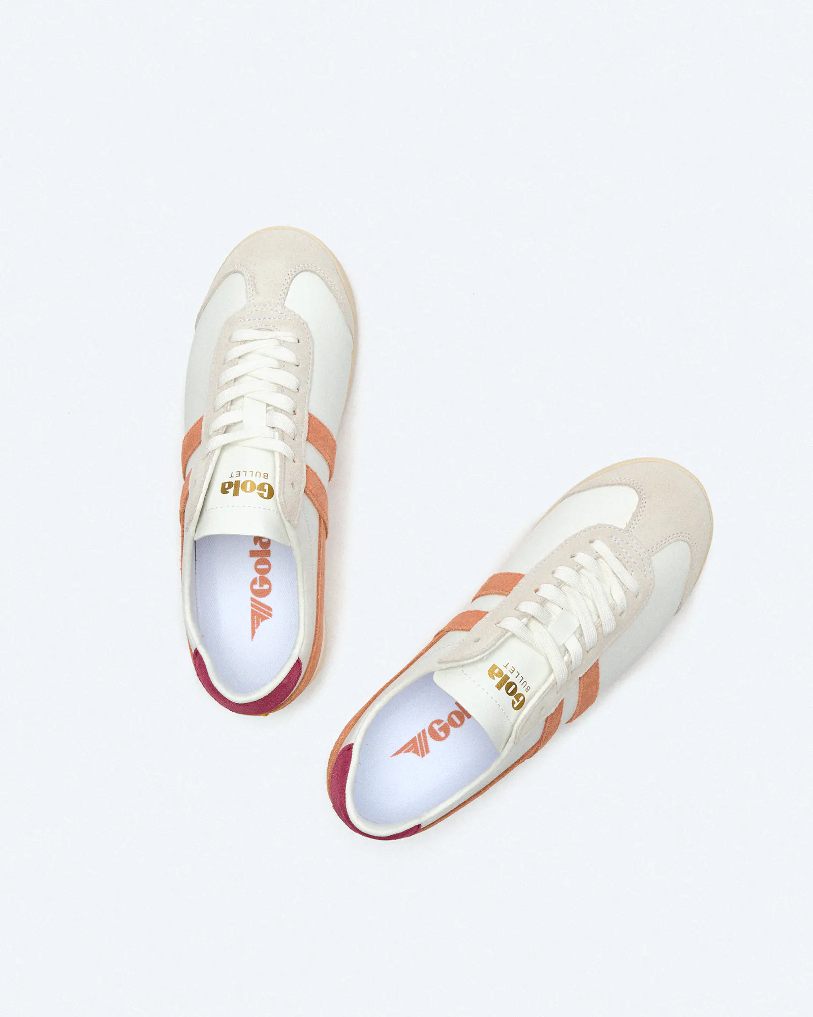 Gola Bullet Pure Sneaker White/Terracotta/Cerise Gola Bullet Pure Sneaker White/Terracotta/Cerise