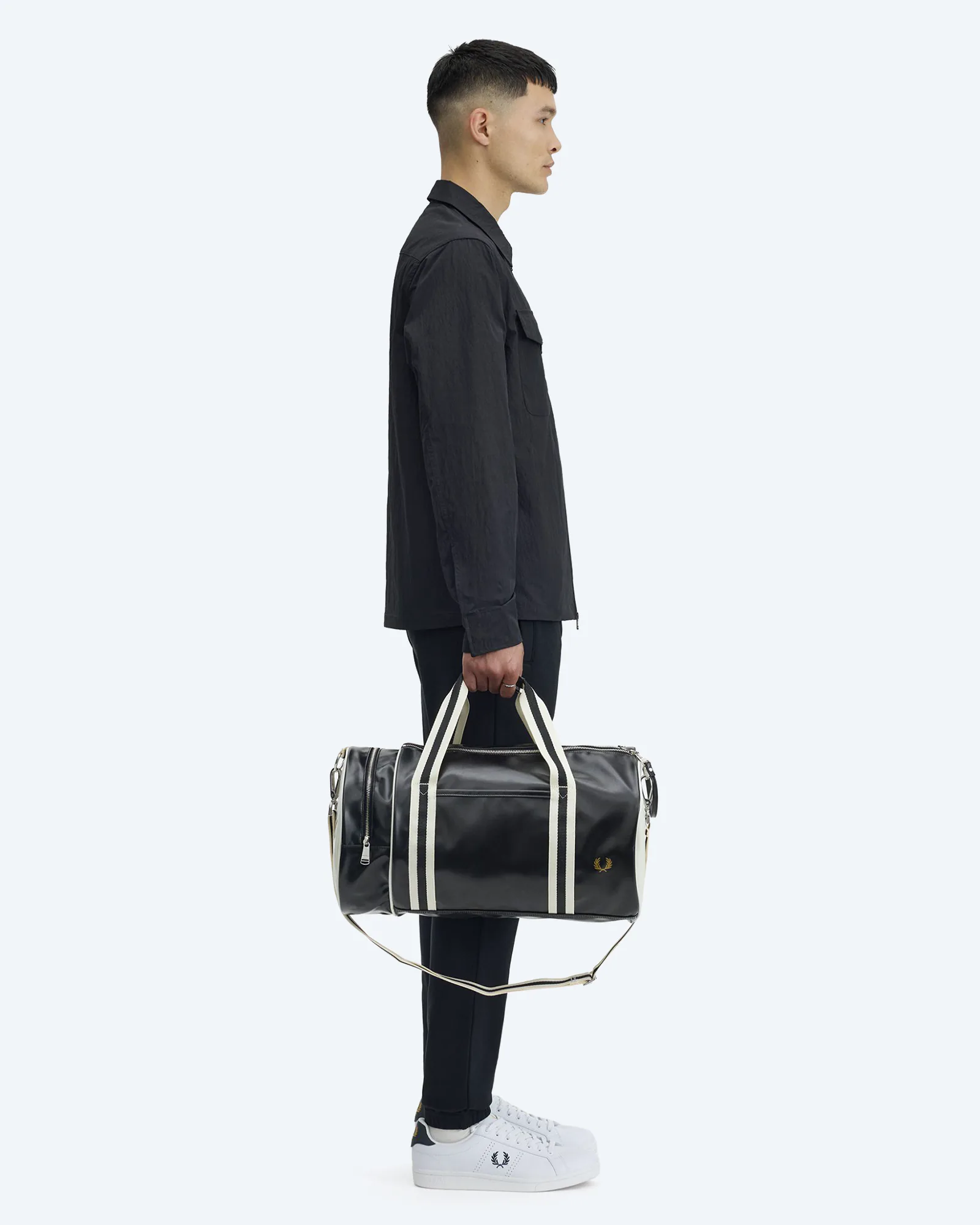 Fred Perry Classic Barrel Bag Black/Ecru